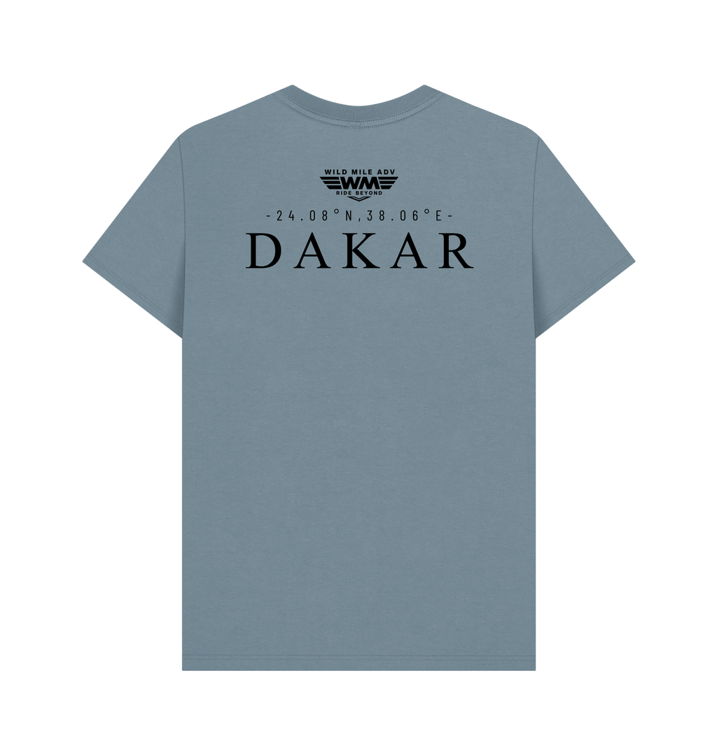 Stone Blue Printed T-shirt Back