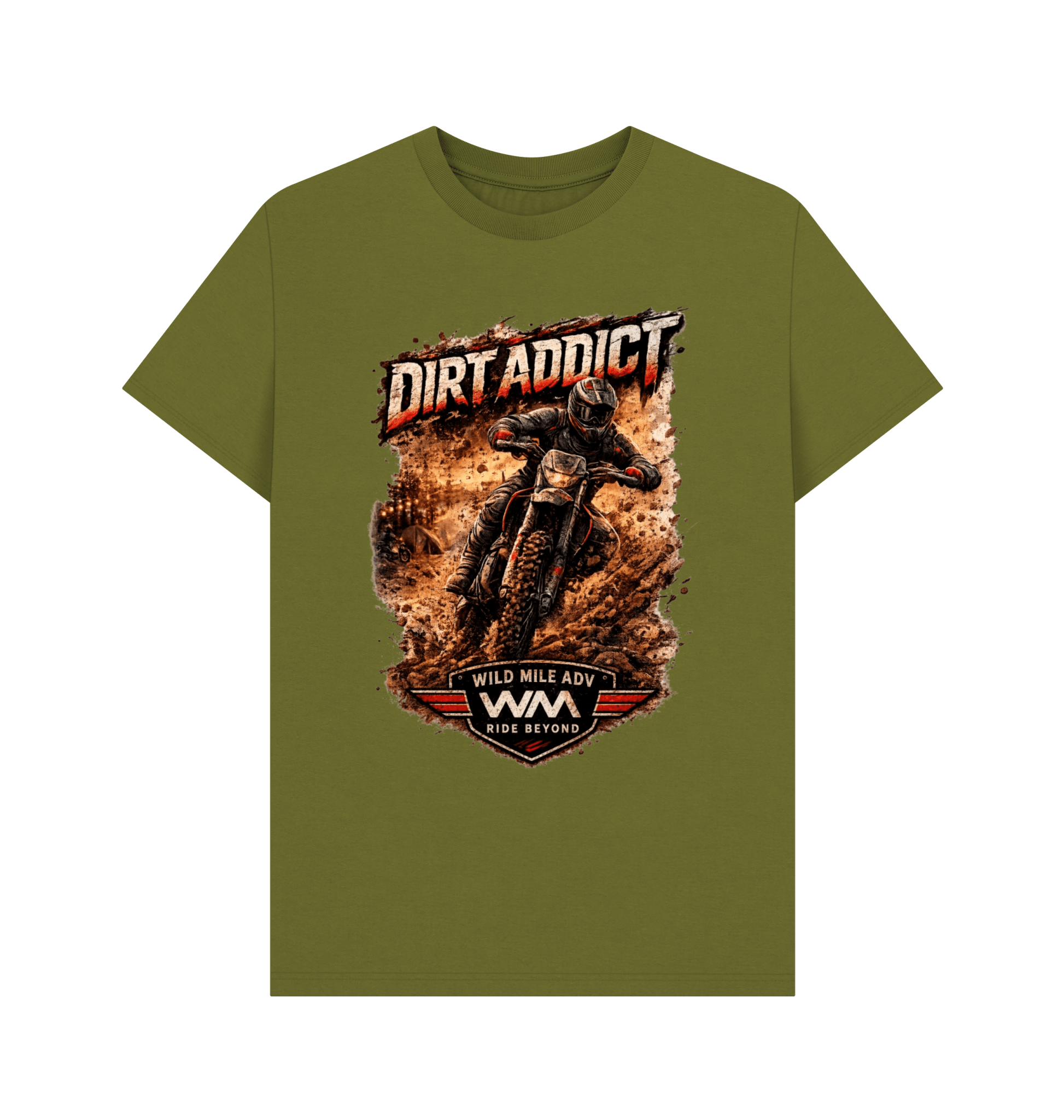 WMADV - Dirt Addict Full On Tee - Wild Mile ADVPrinted T-shirt
