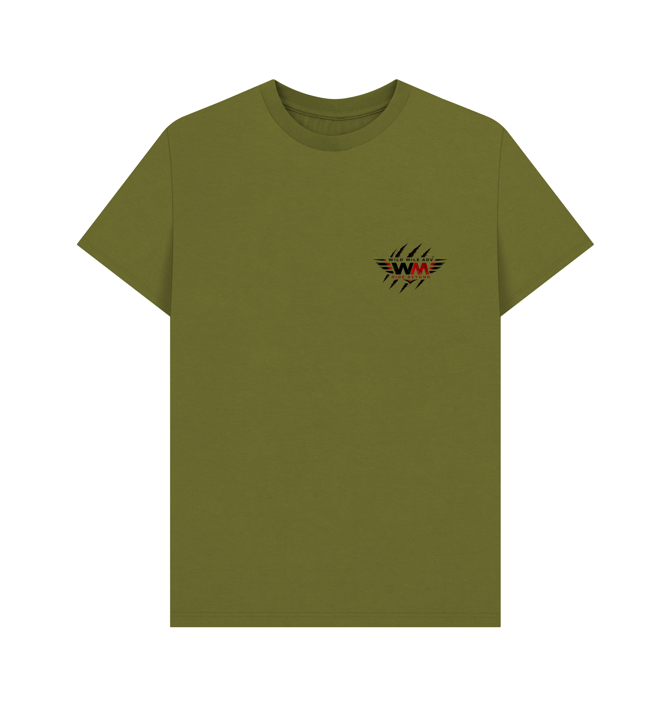 Moss Green Printed T-shirt Front
