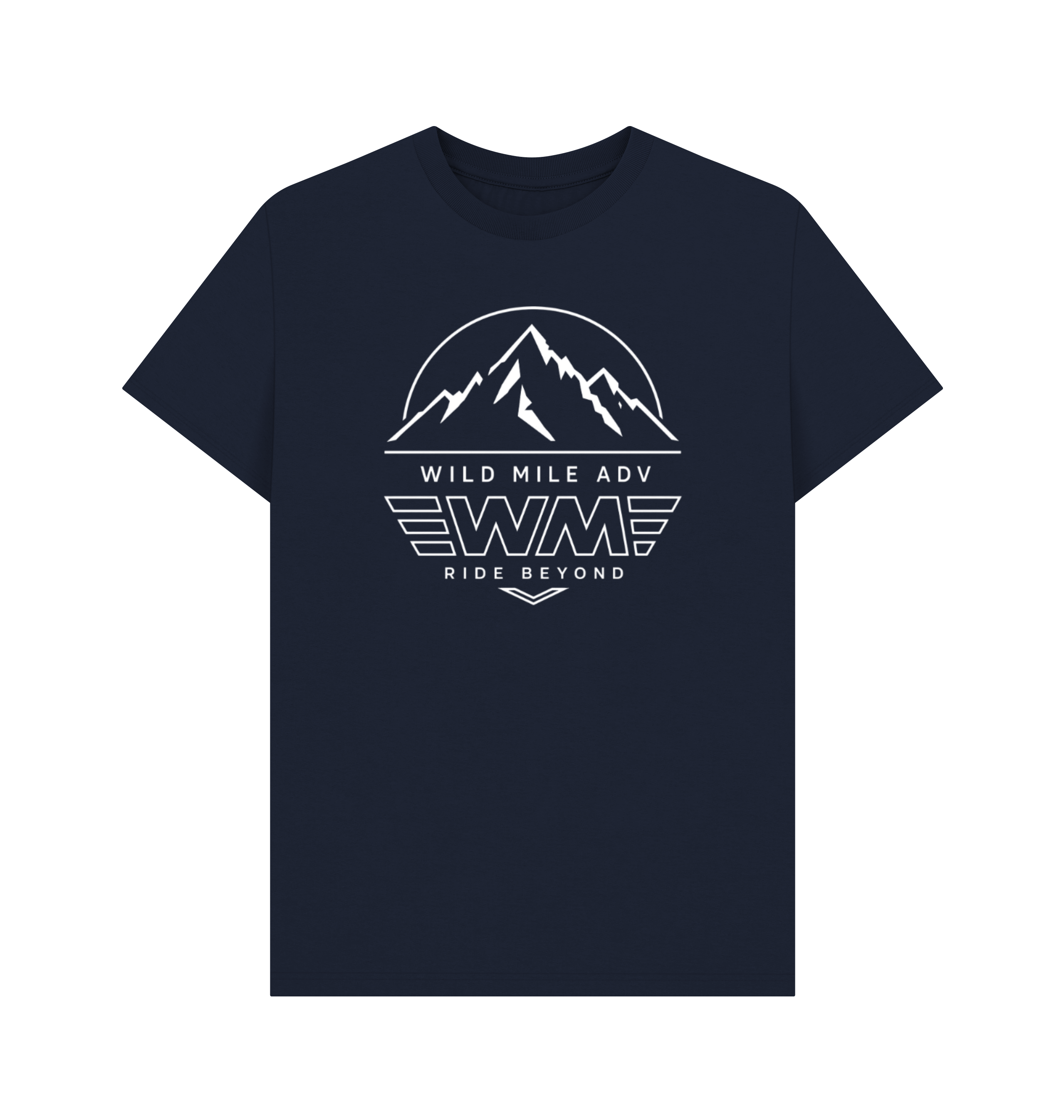 Navy Blue Printed T-shirt Front
