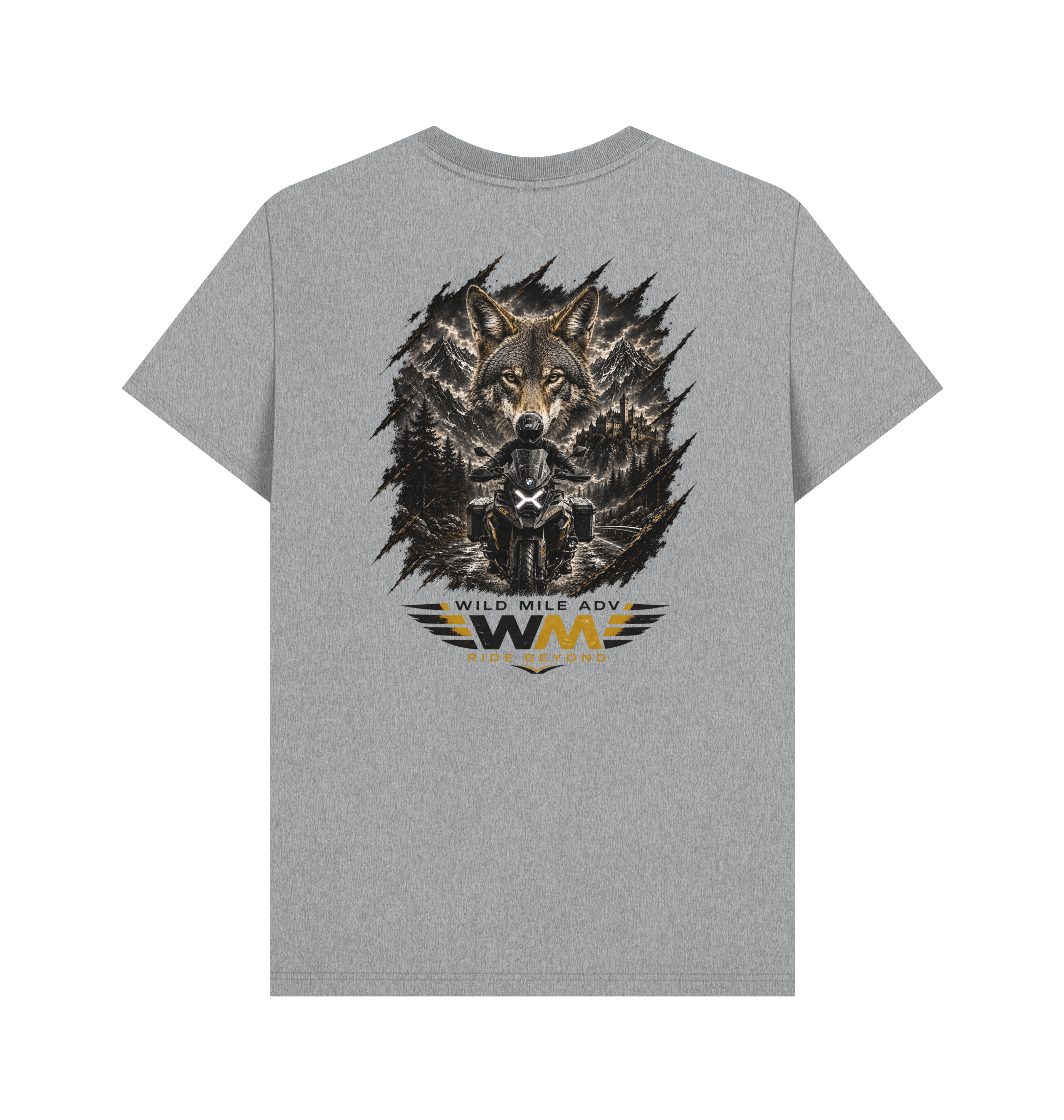 Athletic Grey Printed T-shirt Back
