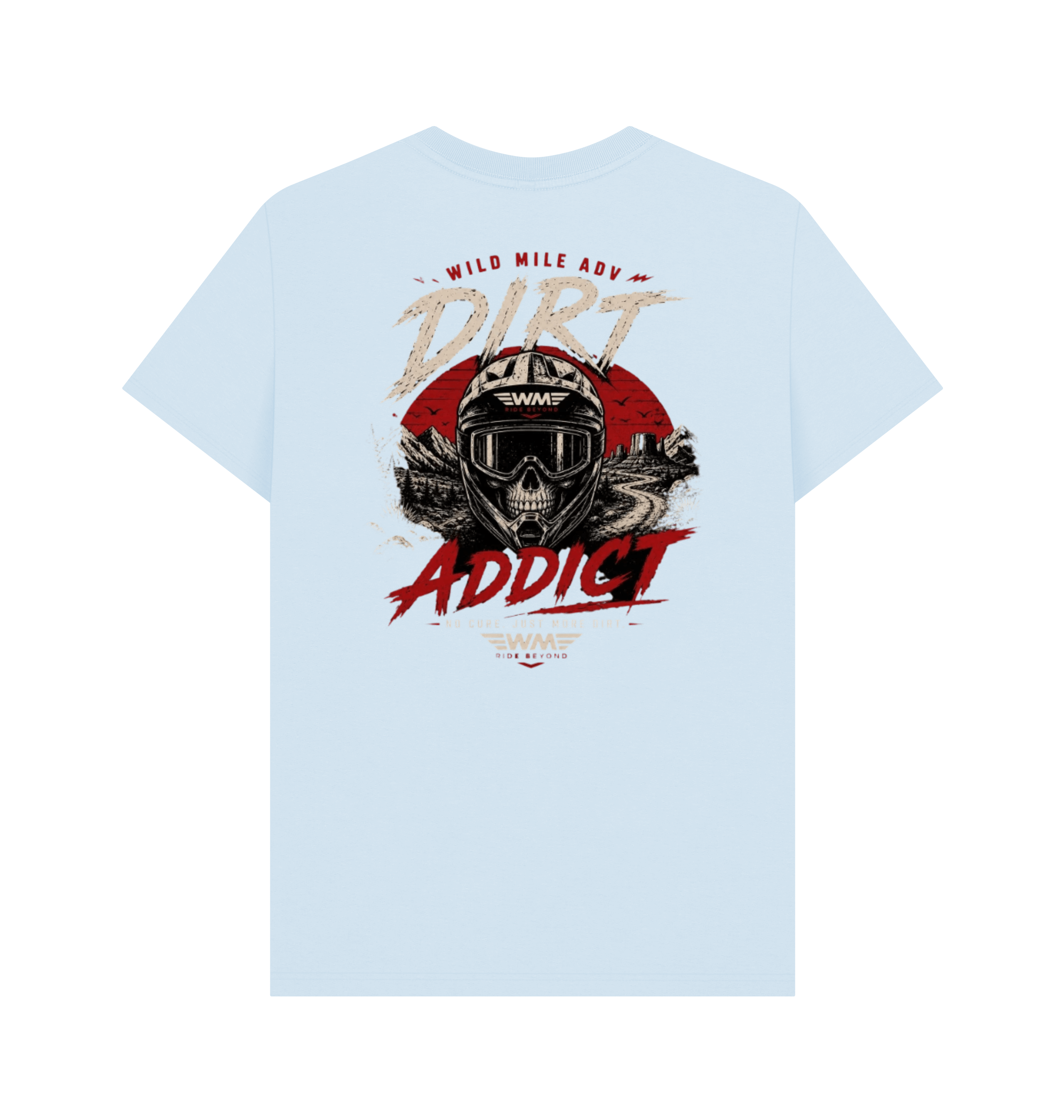 Sky Blue Printed T-shirt Back