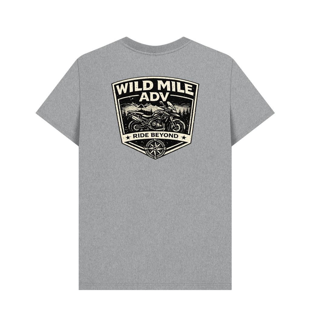 Athletic Grey Printed T-shirt Back