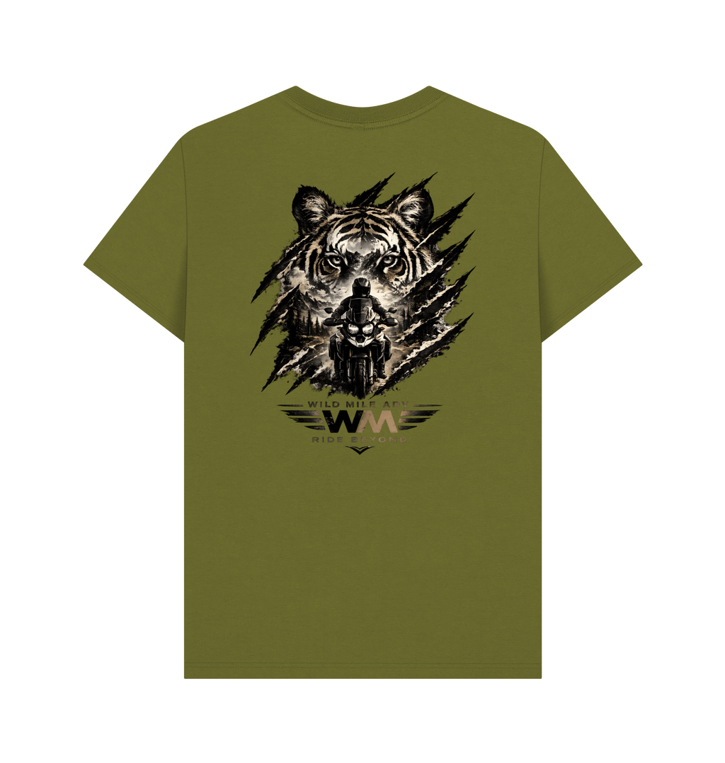 Moss Green Printed T-shirt Back