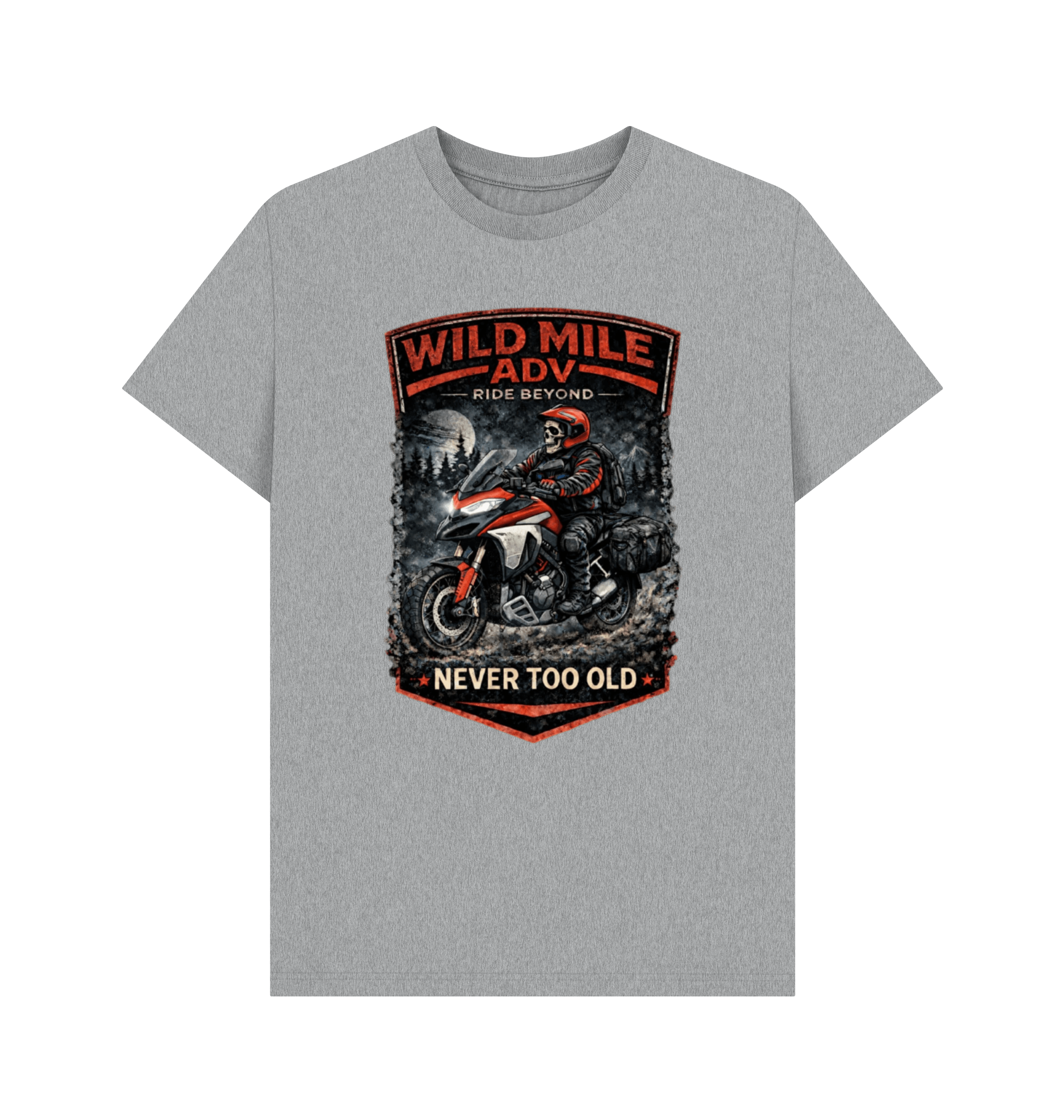 Athletic Grey Printed T-shirt Front