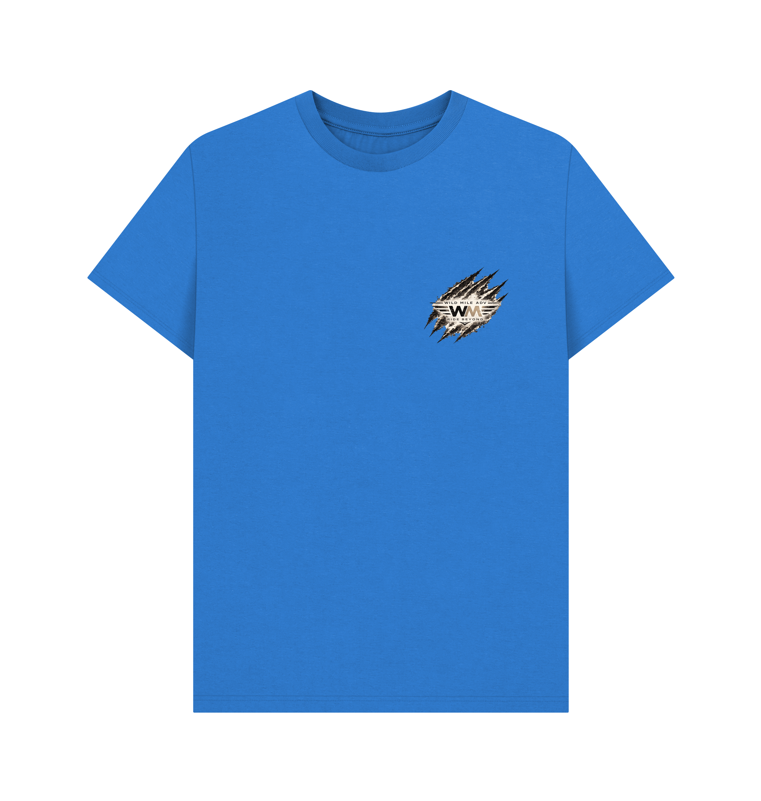 Bright Blue Printed T-shirt Front
