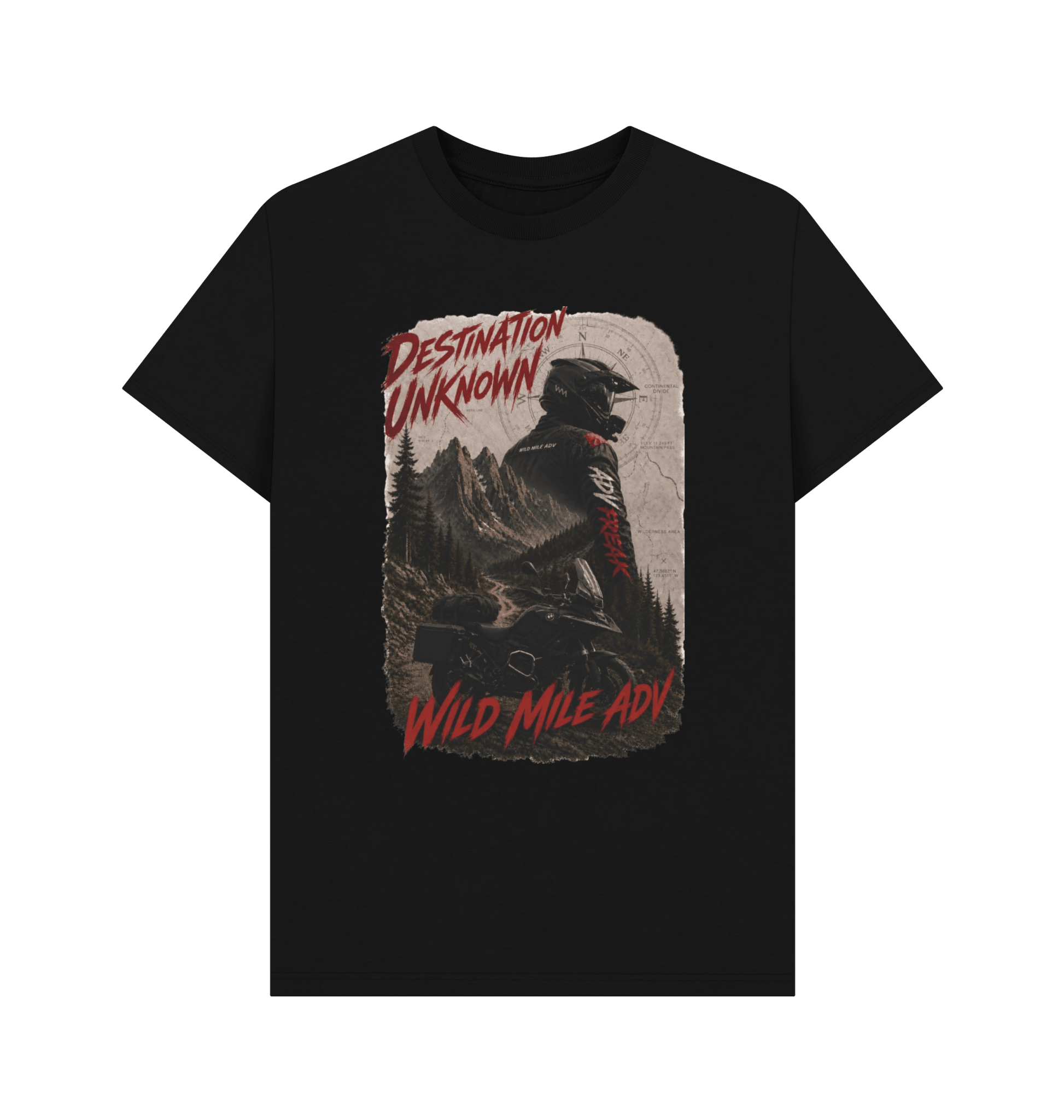 WMADV - Destination Unknown Tee - Wild Mile ADVPrinted T-shirt