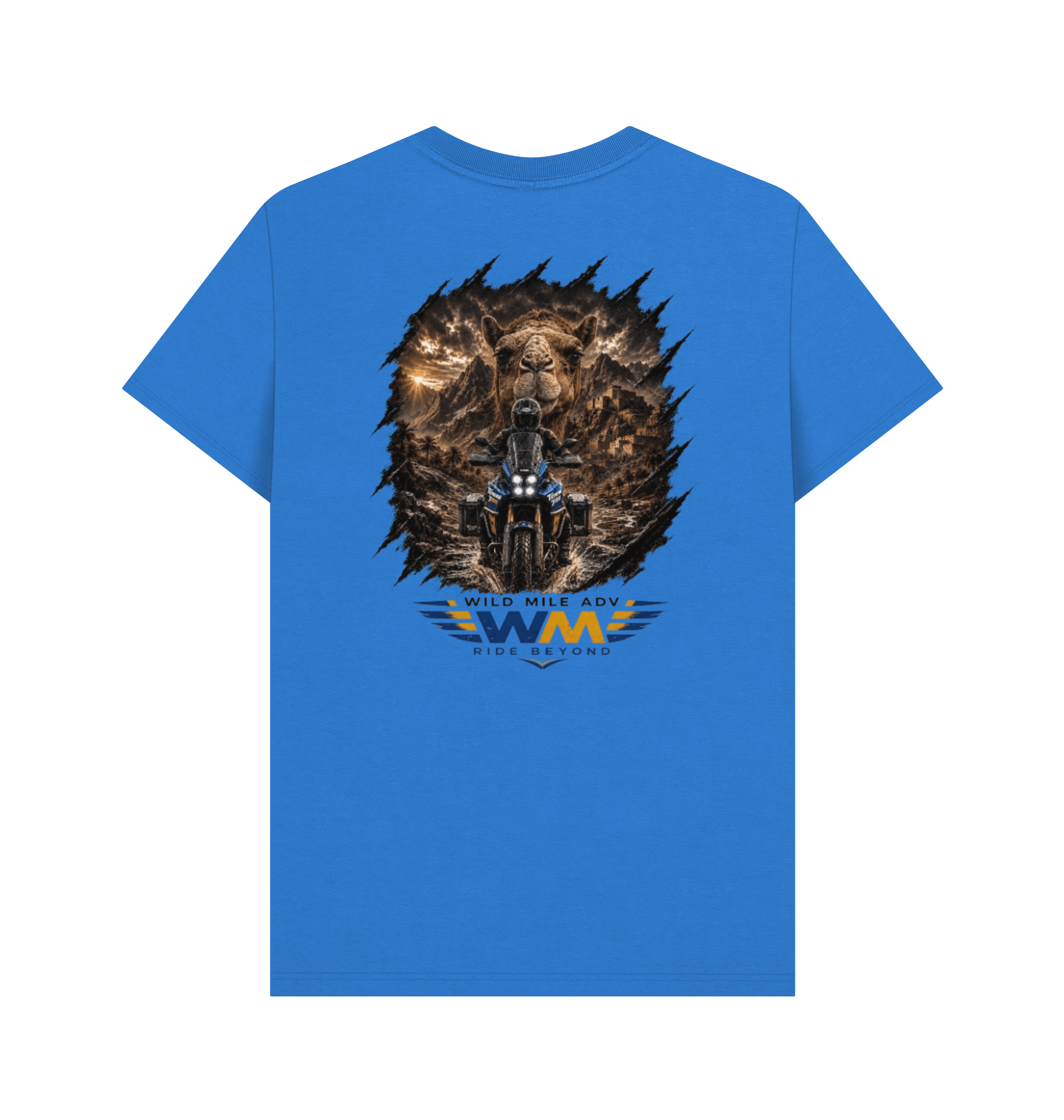 Bright Blue Printed T-shirt Back