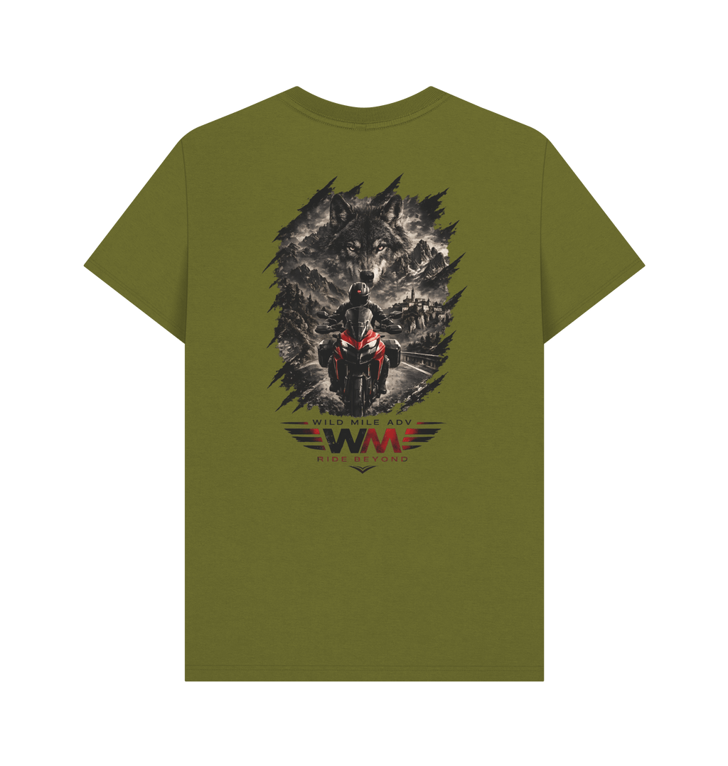 Moss Green Printed T-shirt Back