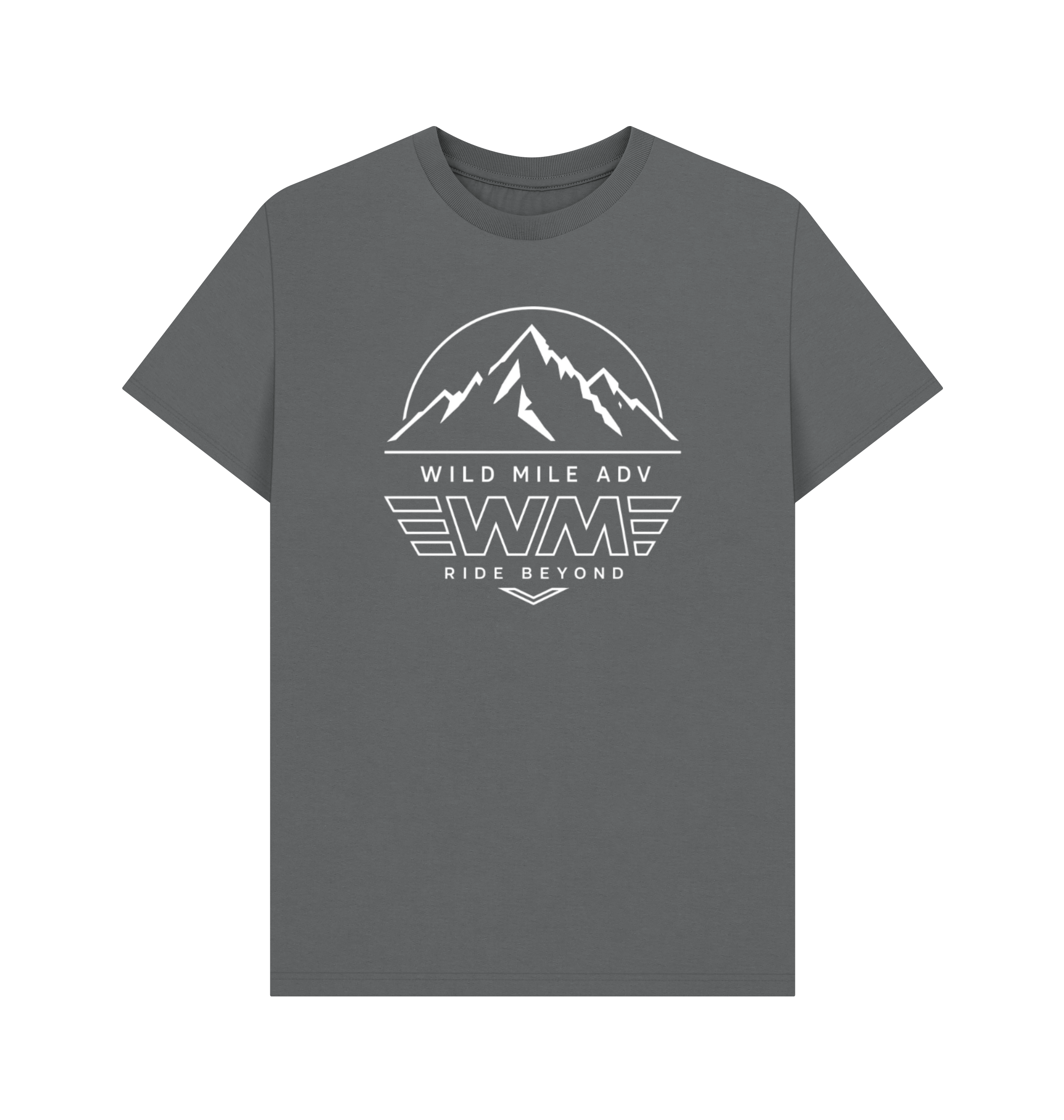 Slate Grey Printed T-shirt Front