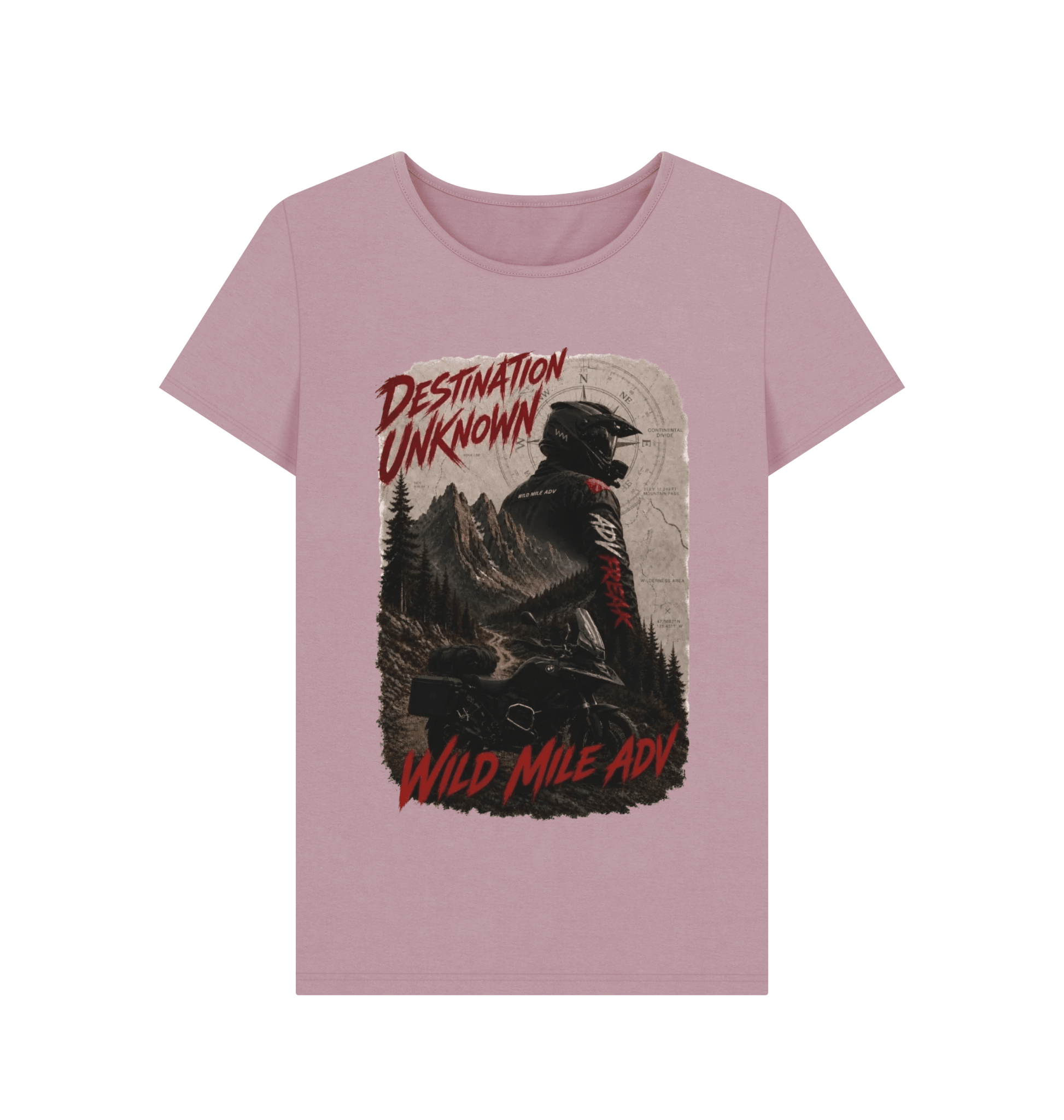 WMADV - Women's Destination Unknown Crew Tee - Wild Mile ADVPrinted T-shirt