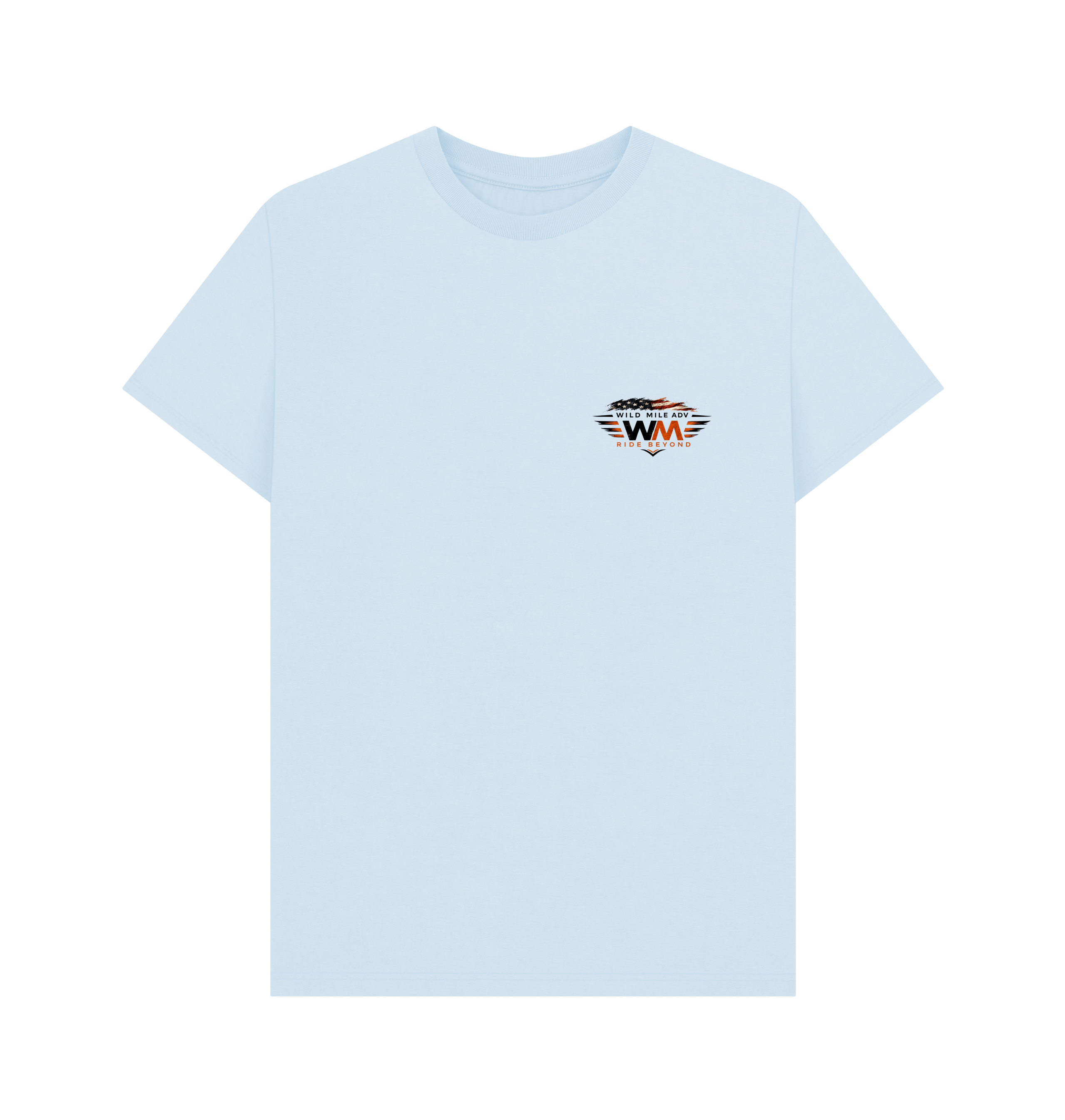 Sky Blue Printed T-shirt Front