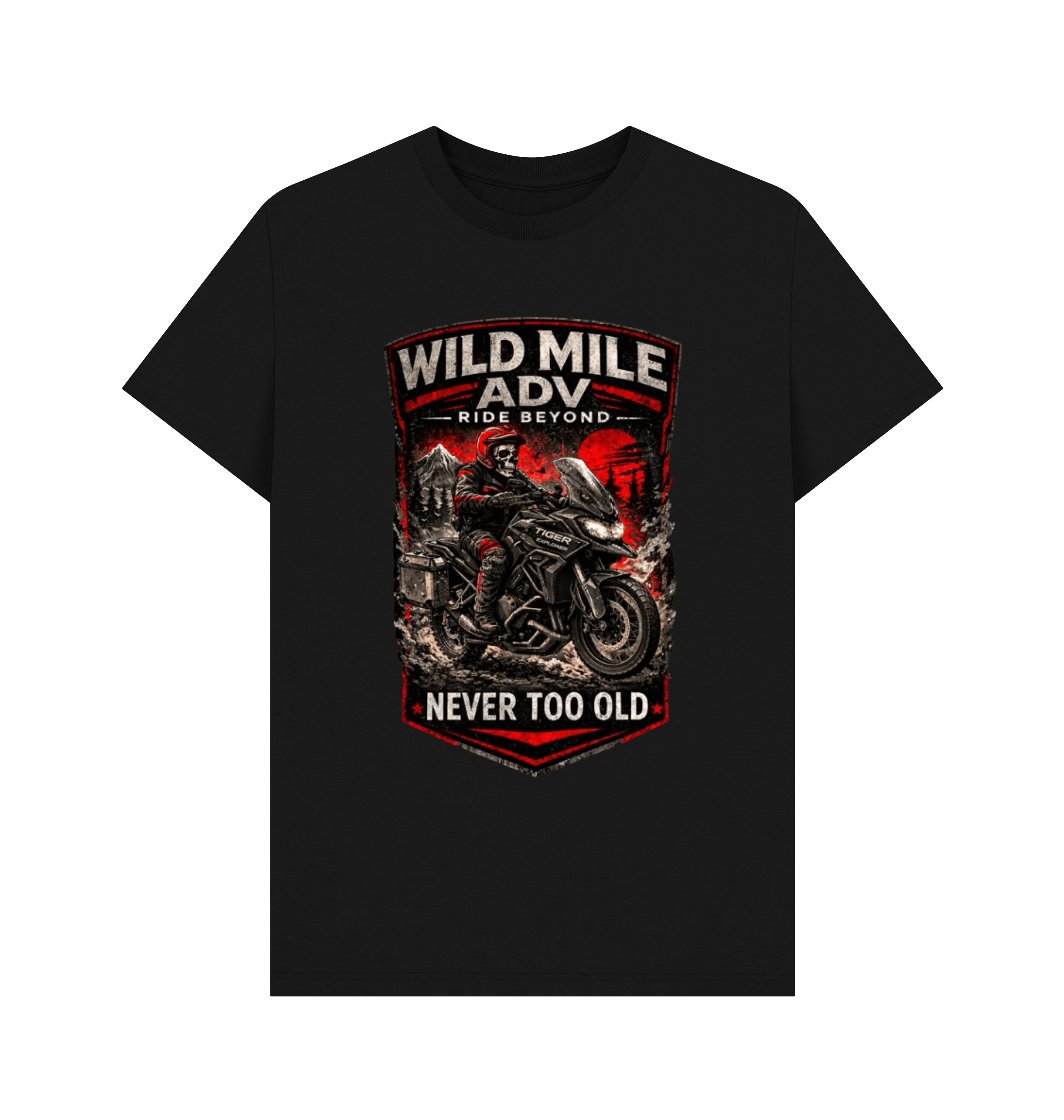 Black Printed T-shirt Front