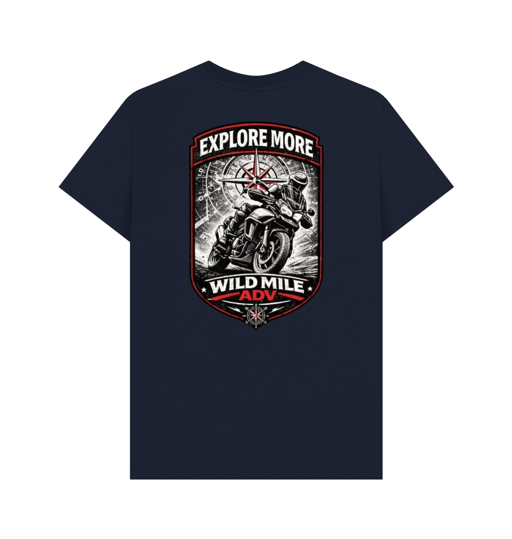 Navy Blue Printed T-shirt Back