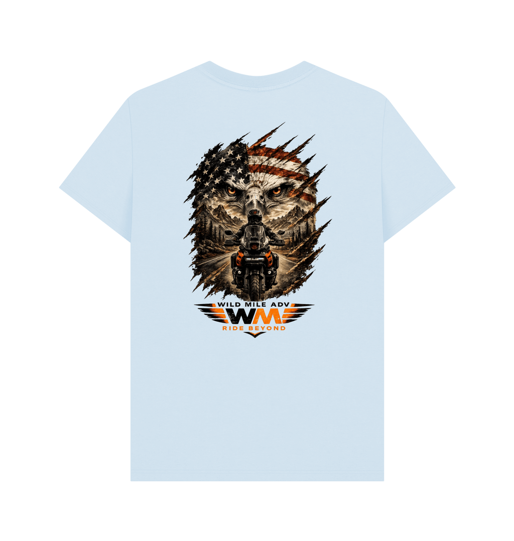 Sky Blue Printed T-shirt Back
