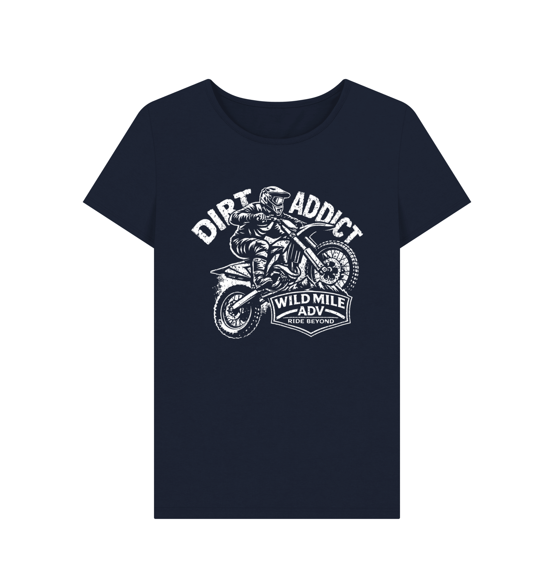 WMADV - Womens Dirt Addict CrewTee - Wild Mile ADVPrinted T-shirt