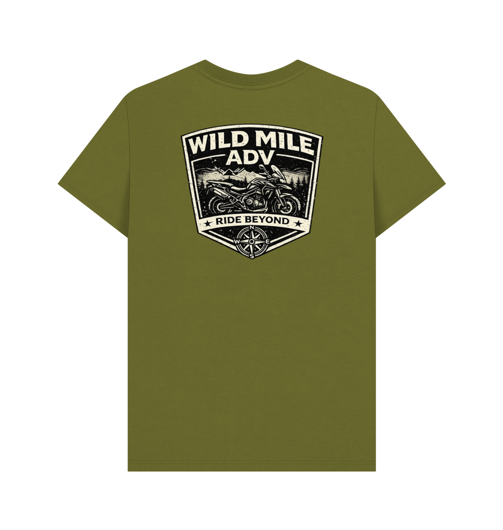 Moss Green Printed T-shirt Back