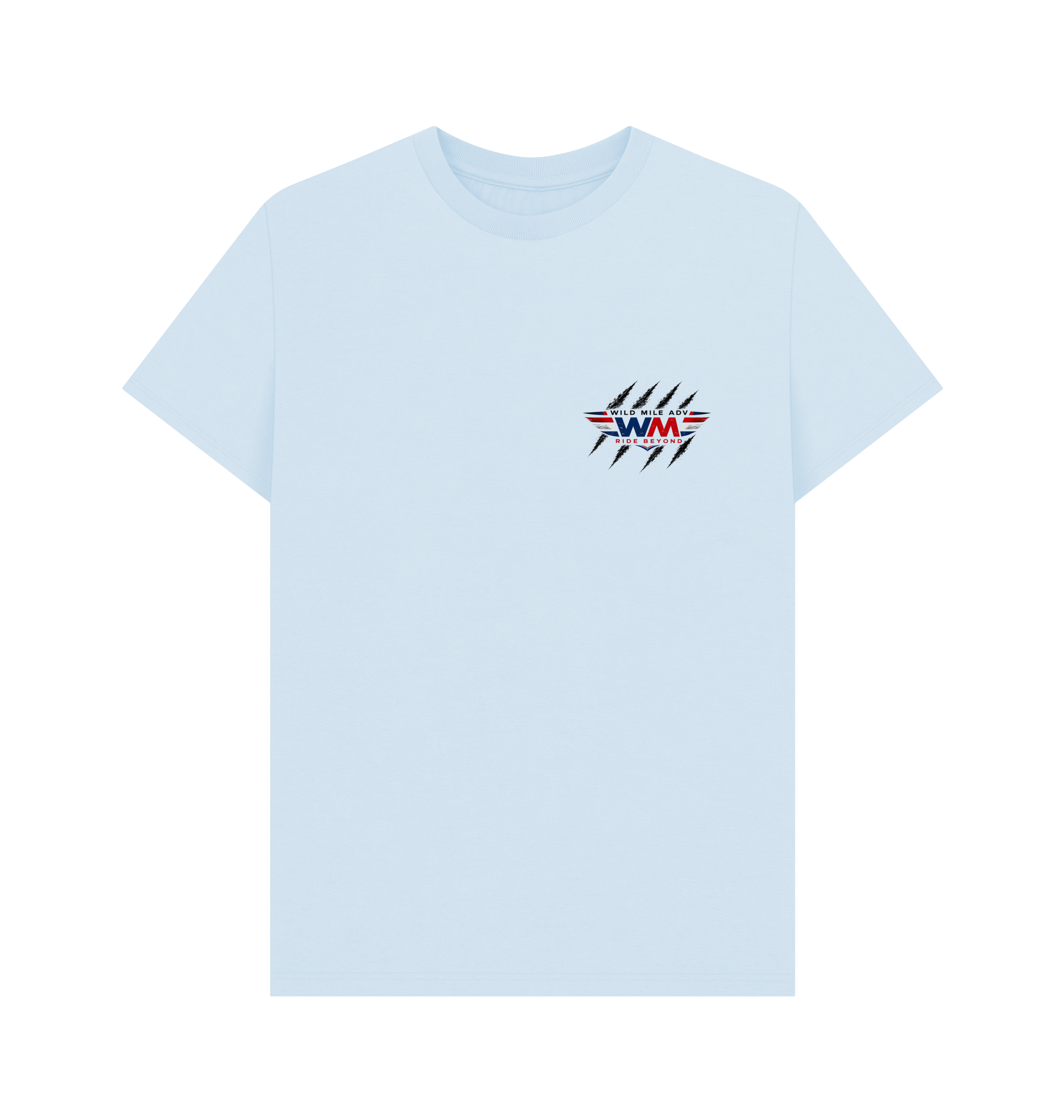 Sky Blue Printed T-shirt Front