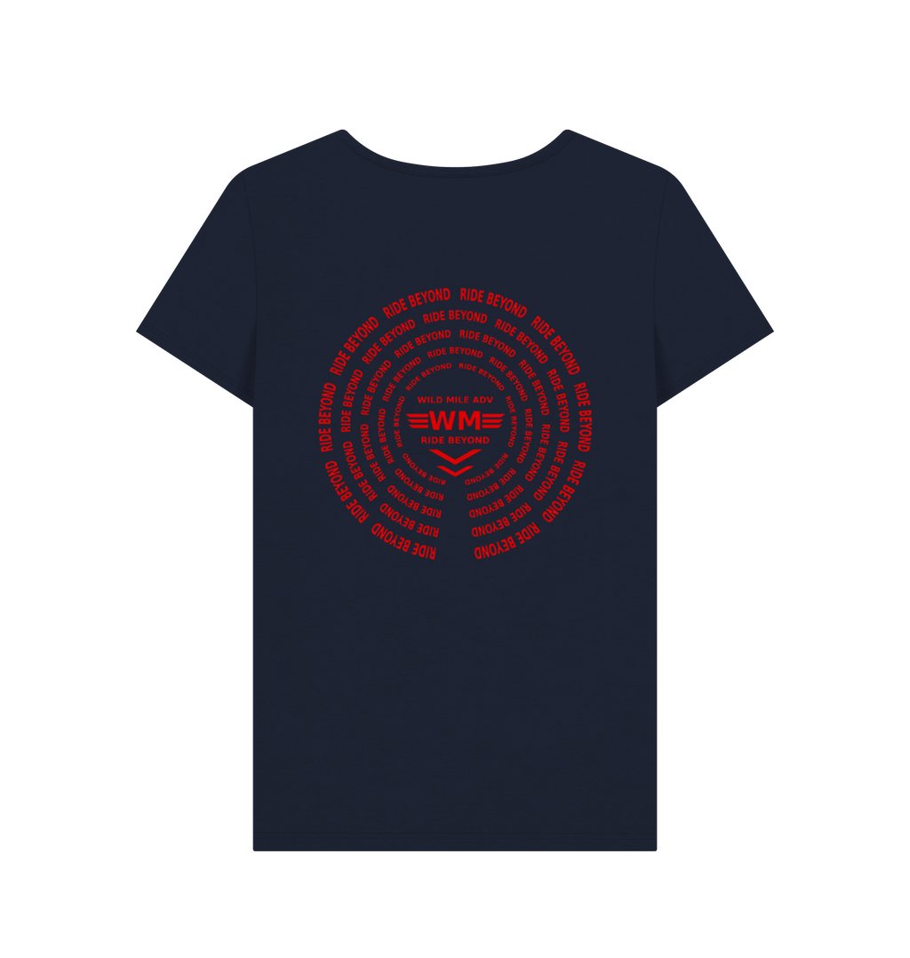 Navy Blue Printed T-shirt Back