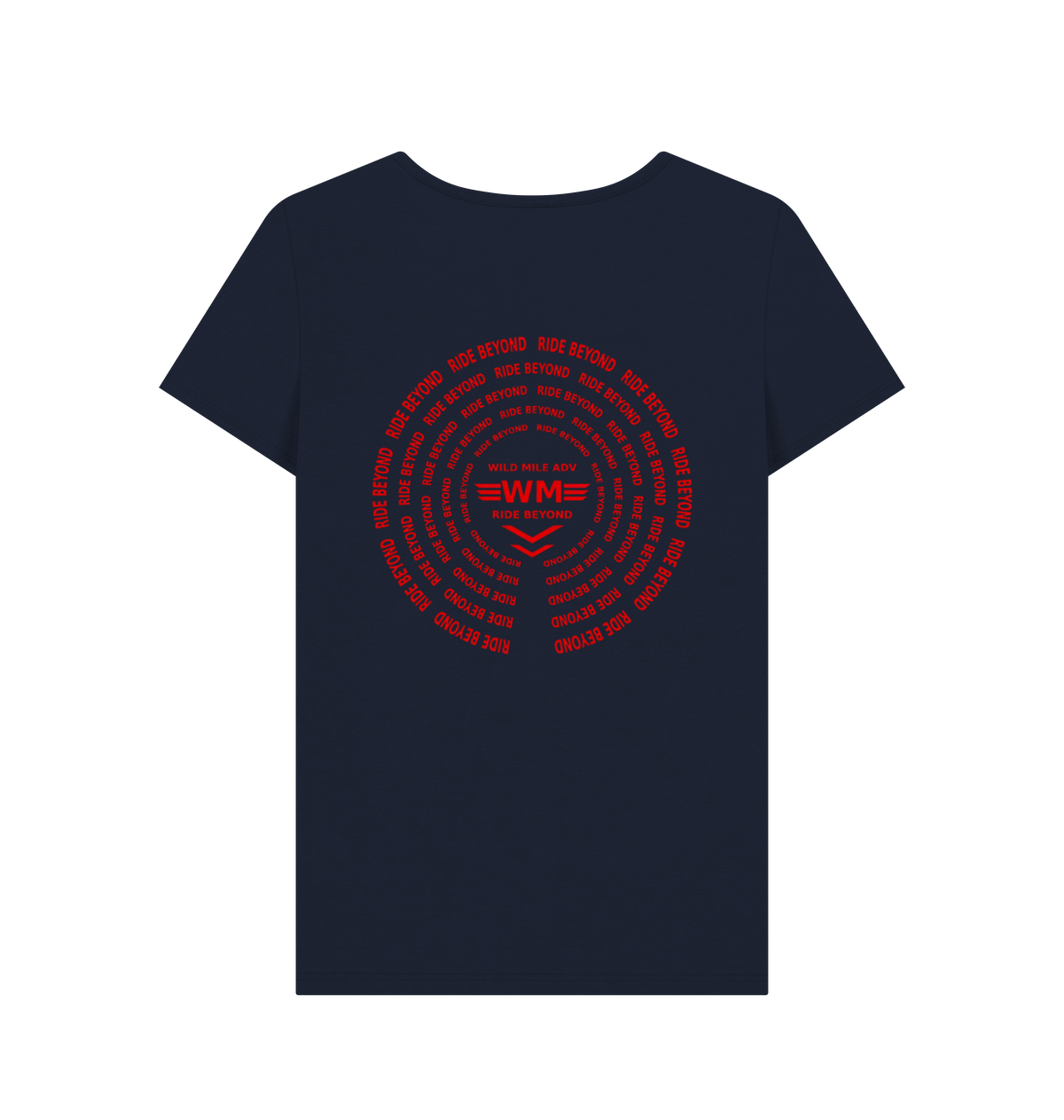 Navy Blue Printed T-shirt Back
