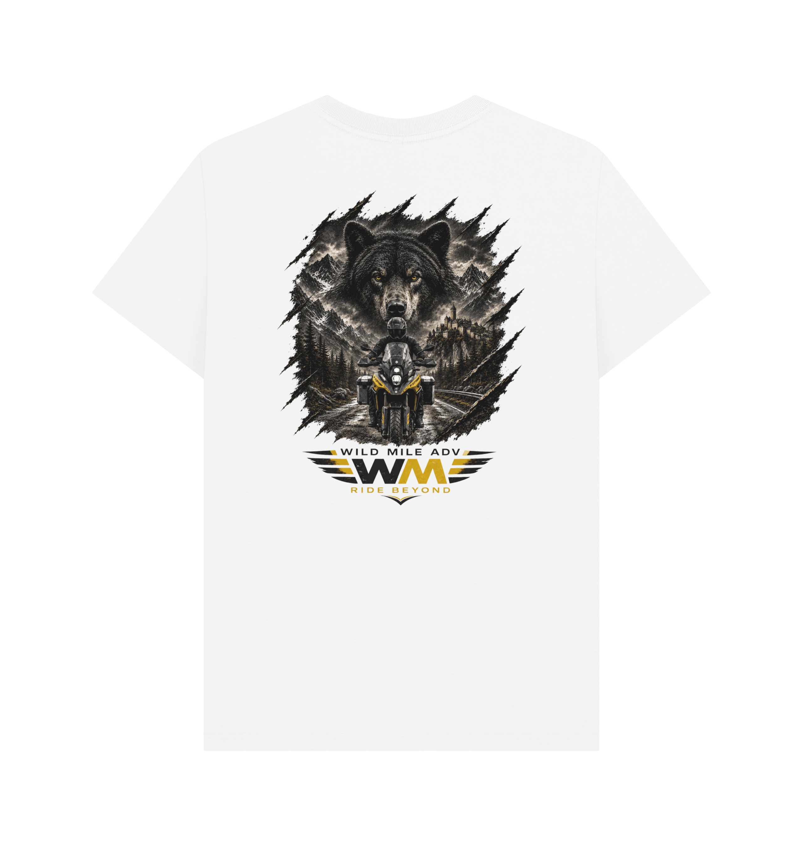 White Printed T-shirt Back
