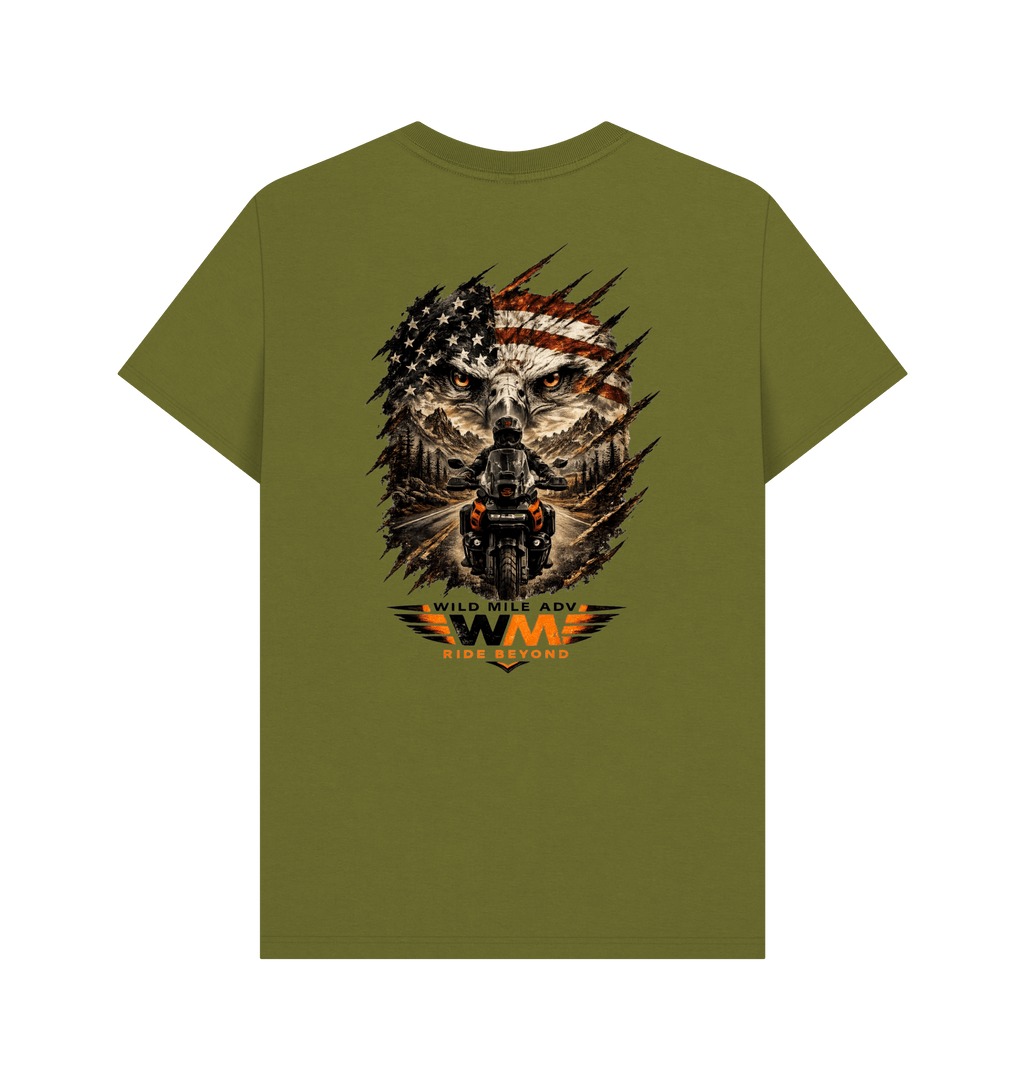 Moss Green Printed T-shirt Back