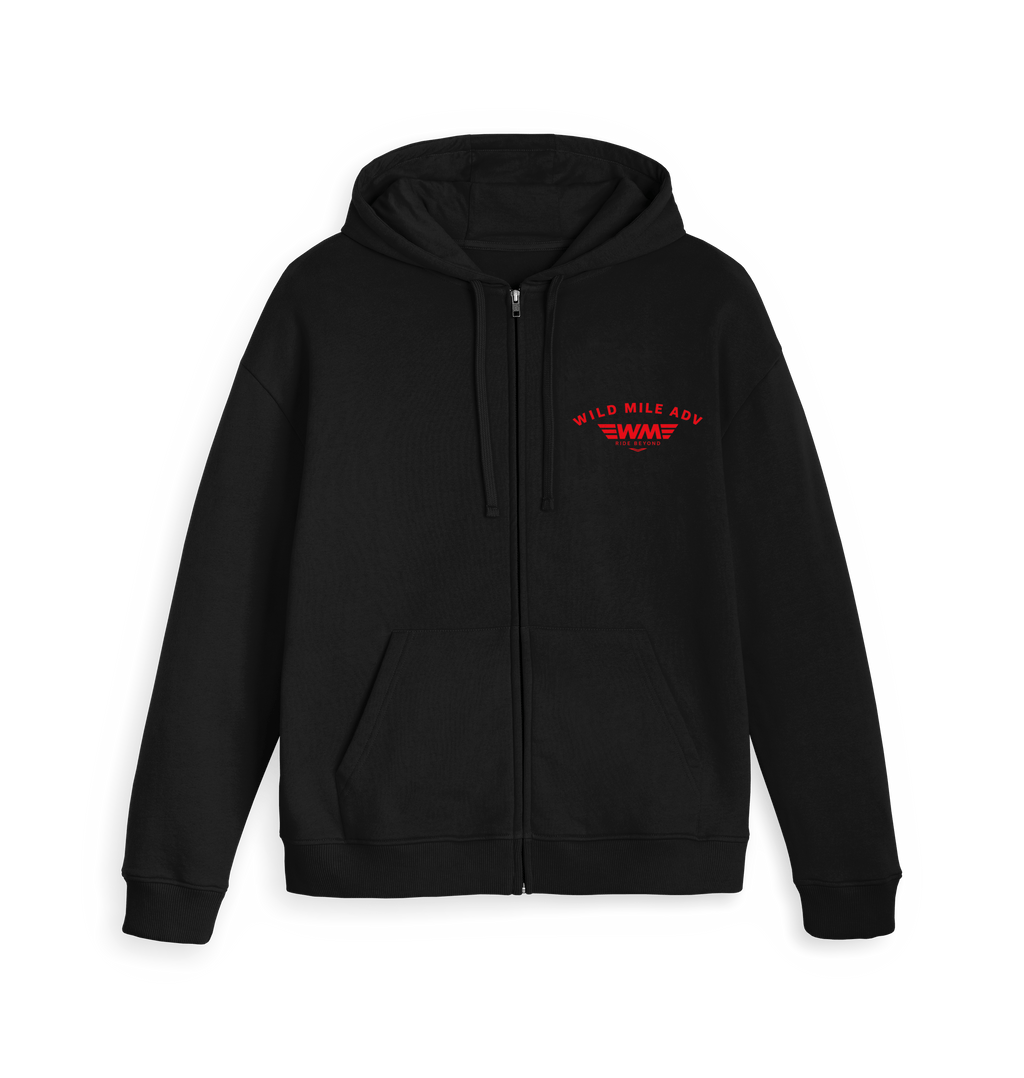 Black Zip hoody Front
