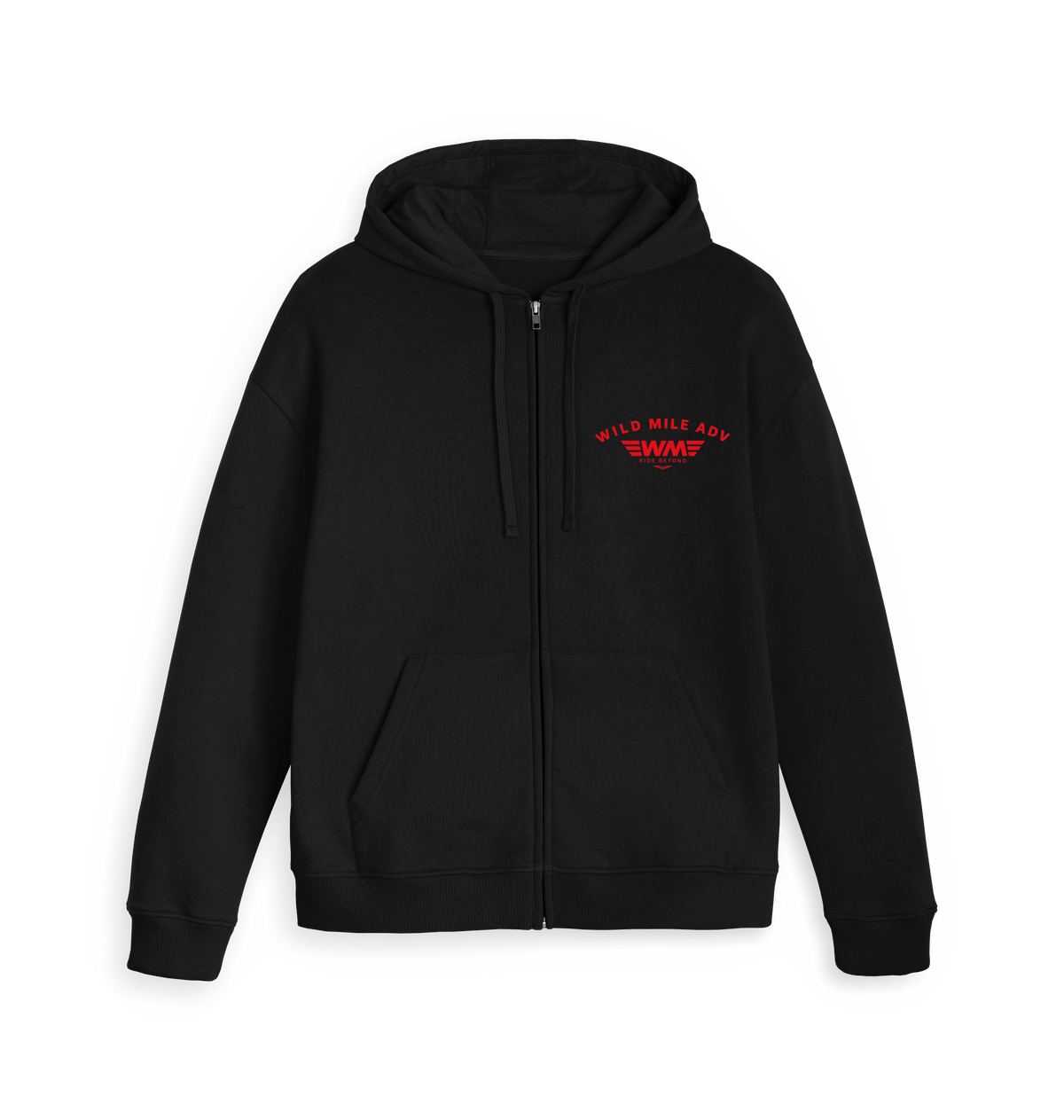 Black Zip hoody Front