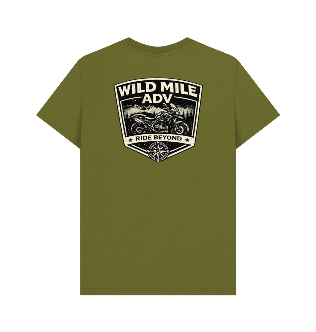 Moss Green Printed T-shirt Back
