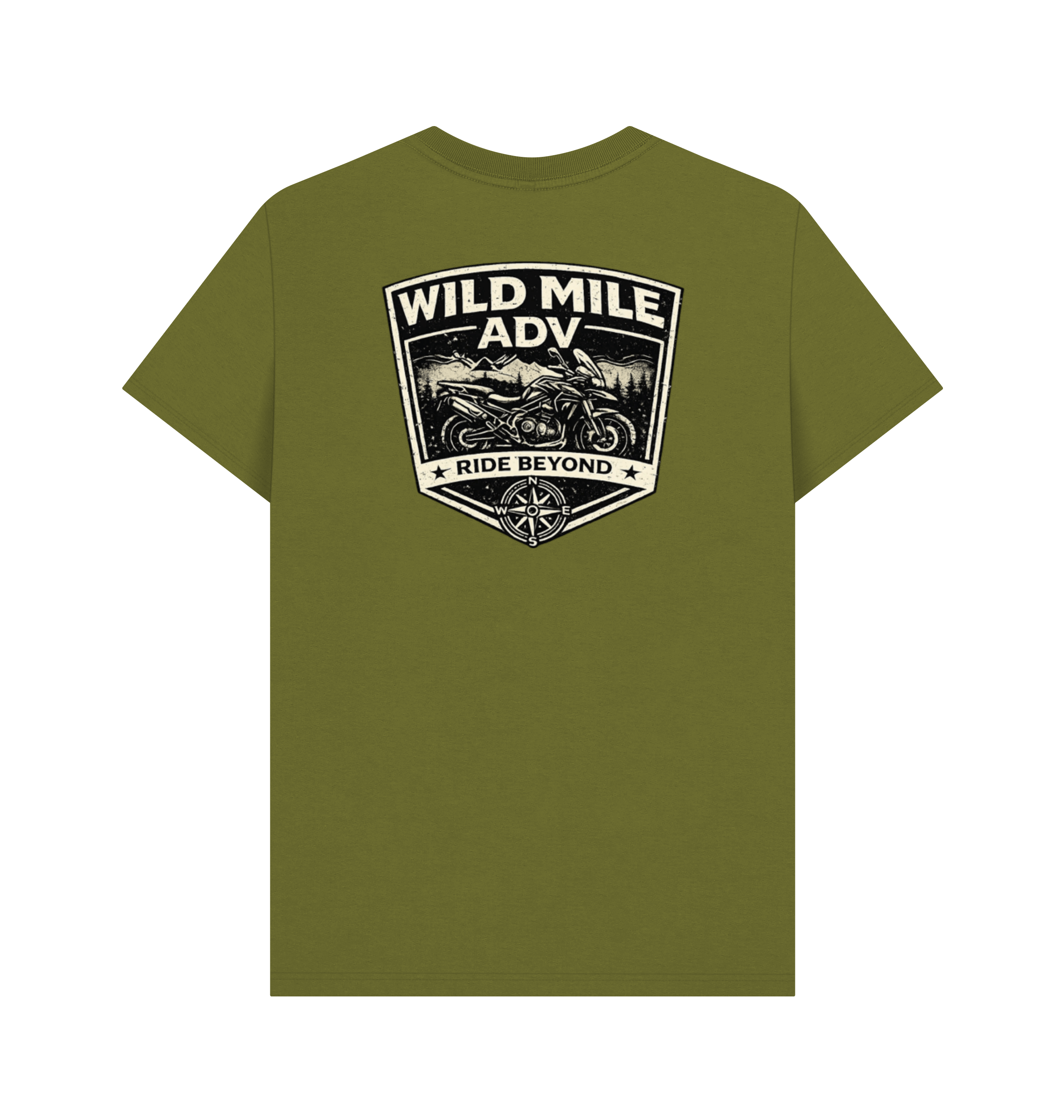 Moss Green Printed T-shirt Back