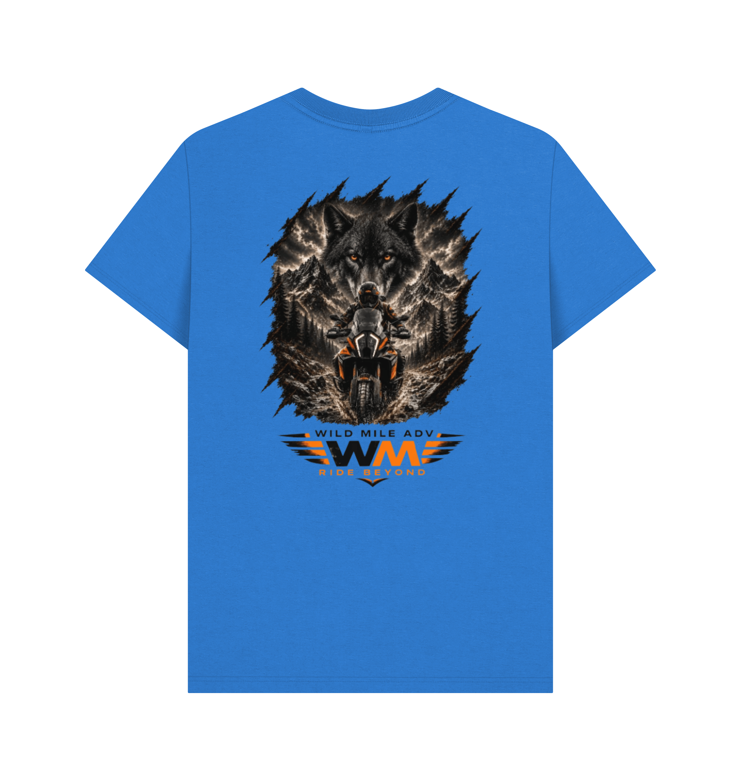 Bright Blue Printed T-shirt Back
