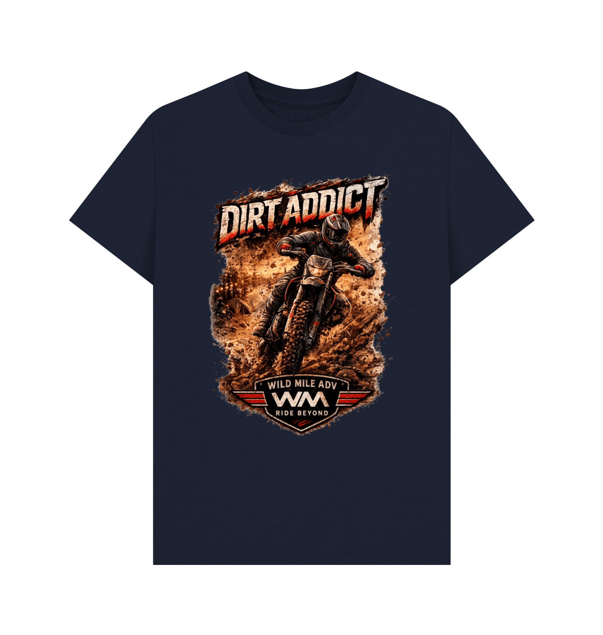 WMADV - Dirt Addict Full On Tee - Wild Mile ADVPrinted T-shirt