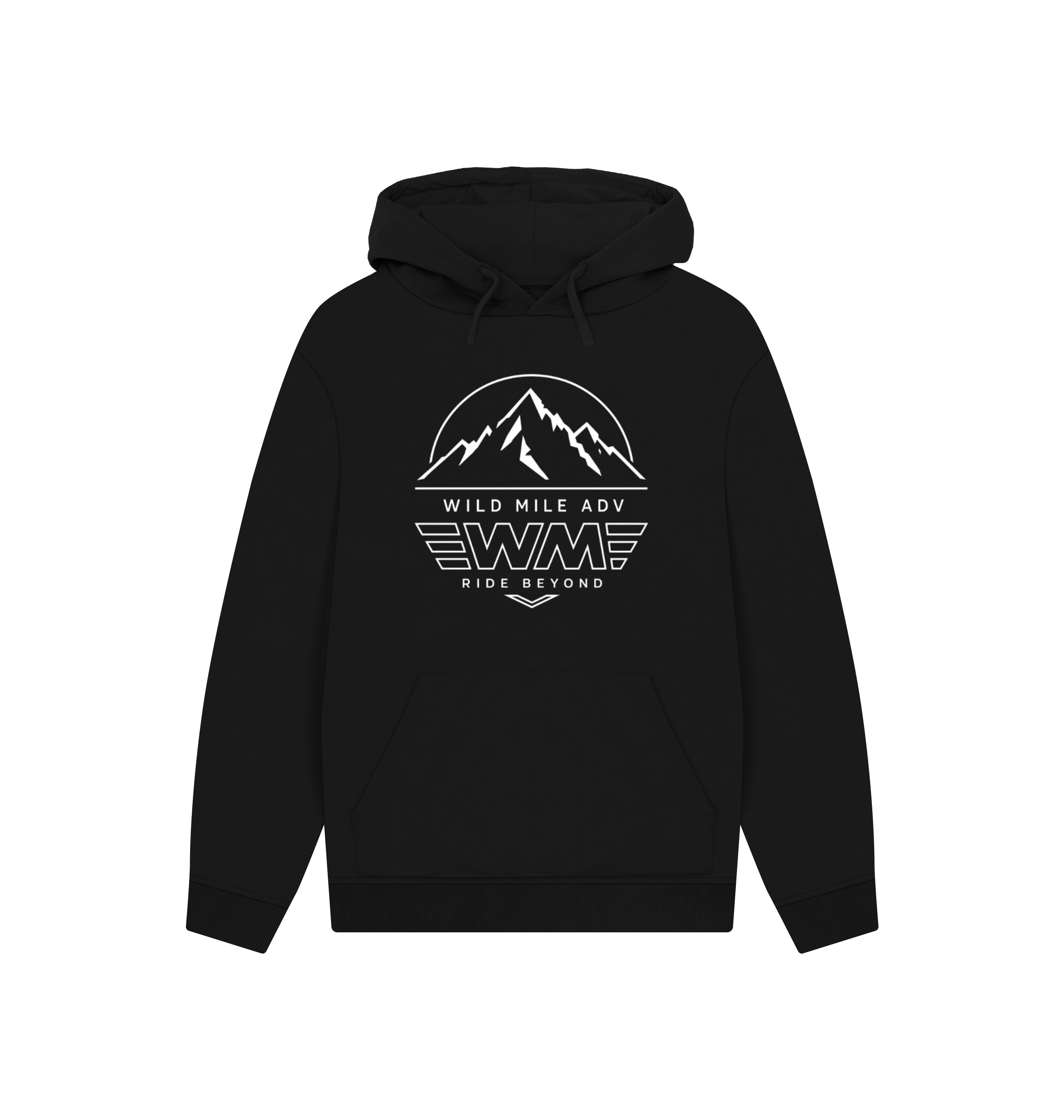 Black Printed Hoody Front