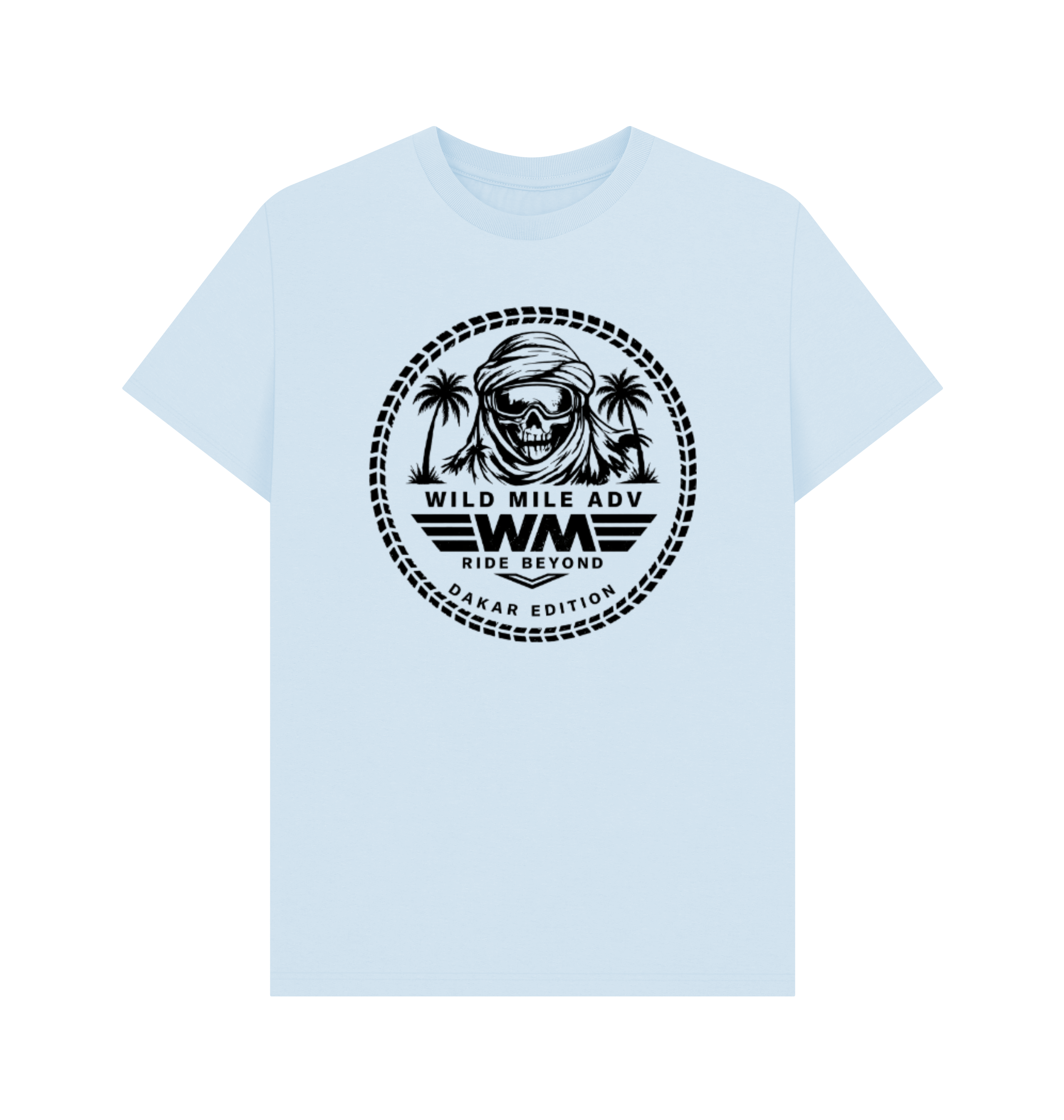 Sky Blue Printed T-shirt Front