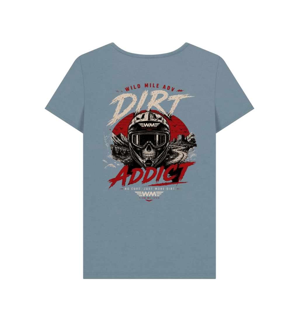 Stone Blue Printed T-shirt Back
