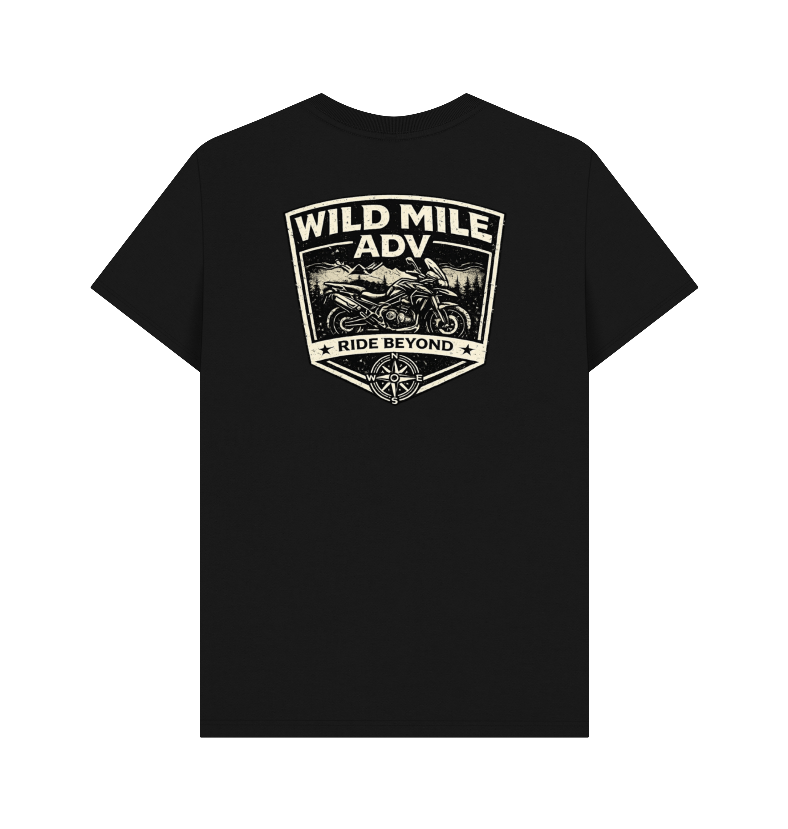 Black Printed T-shirt Back