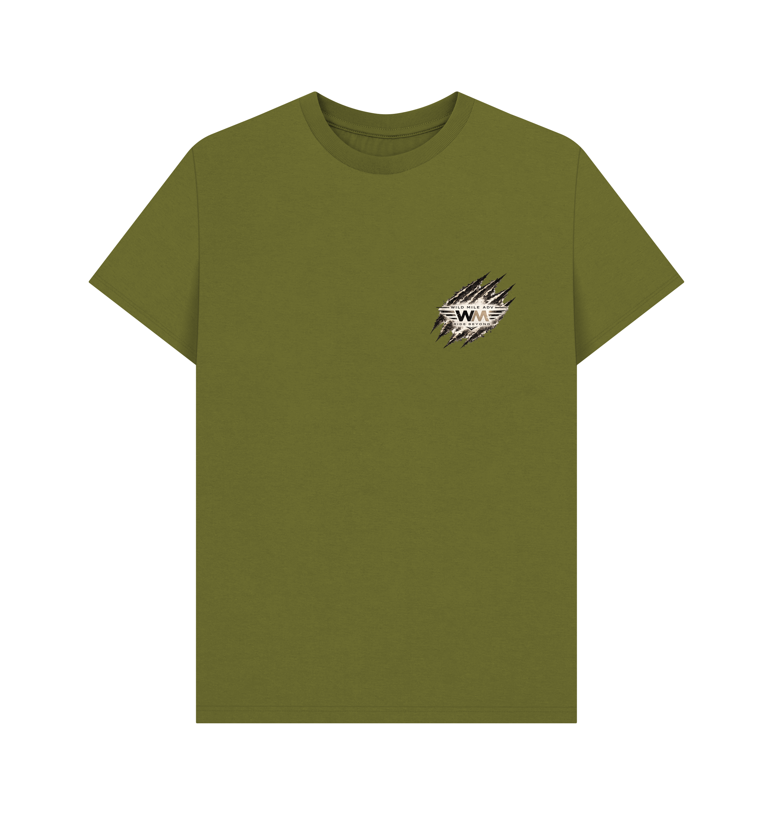 Moss Green Printed T-shirt Front