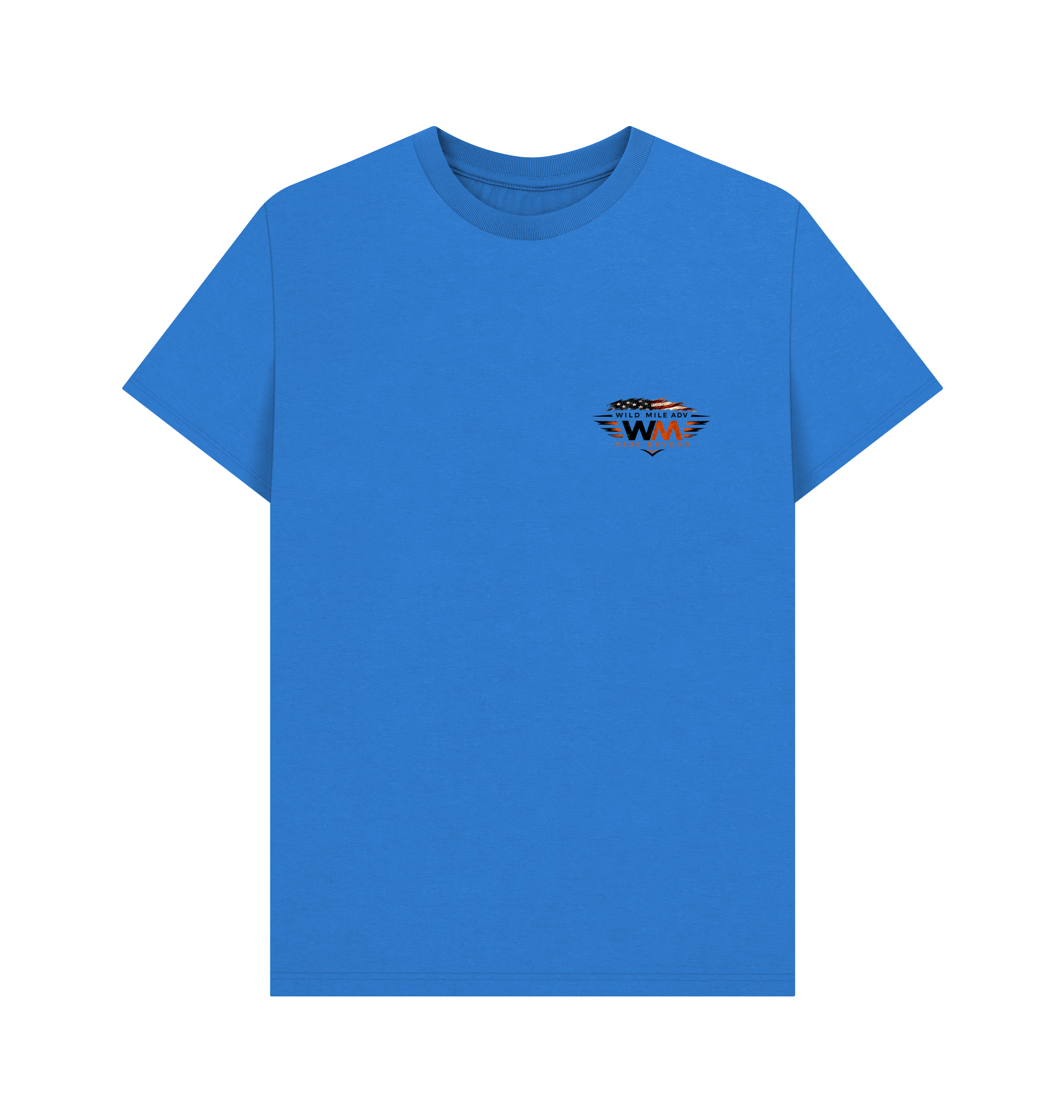 Bright Blue Printed T-shirt Front