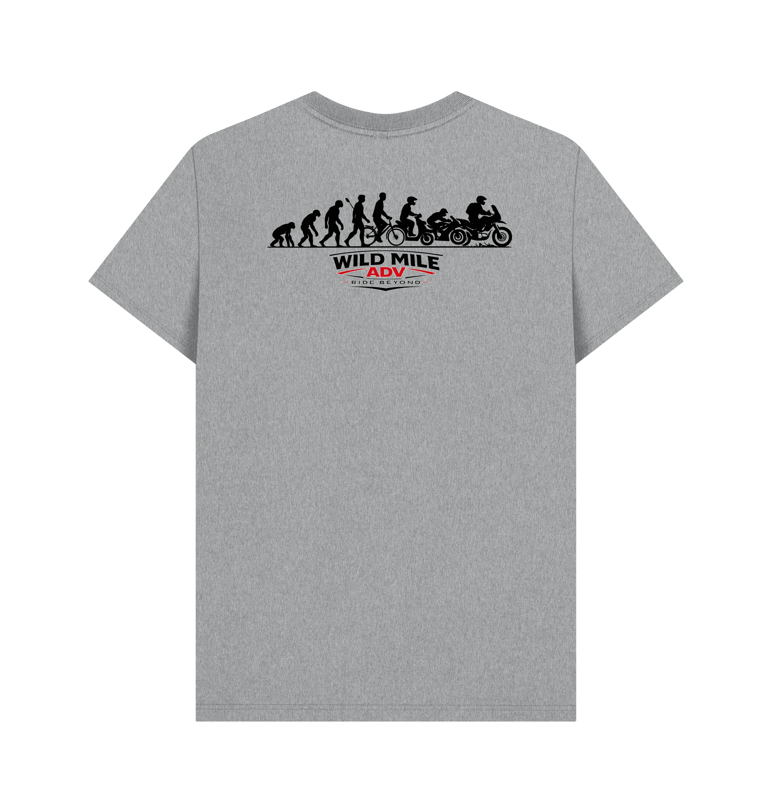 Athletic Grey Printed T-shirt Back