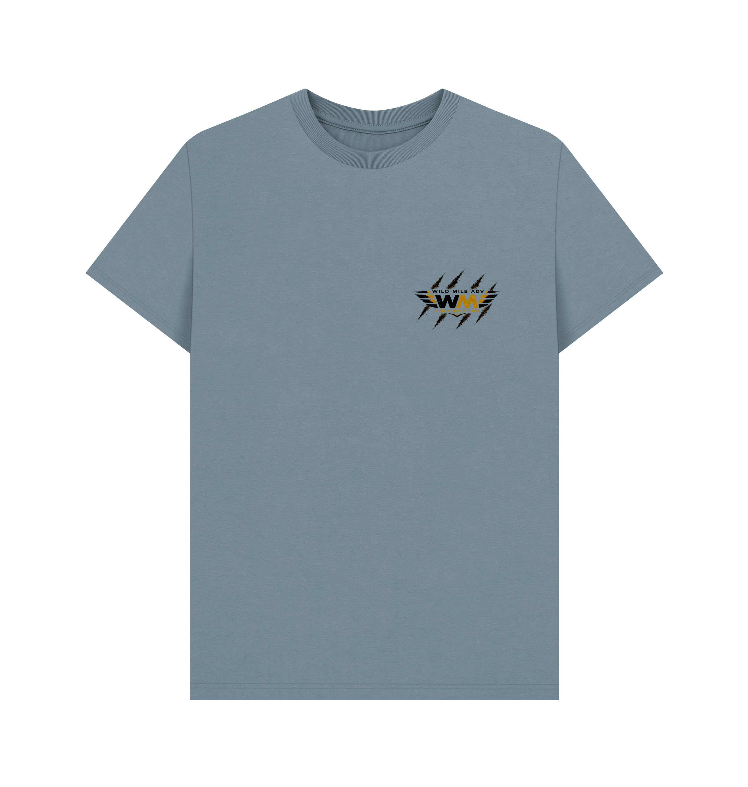Stone Blue Printed T-shirt Front
