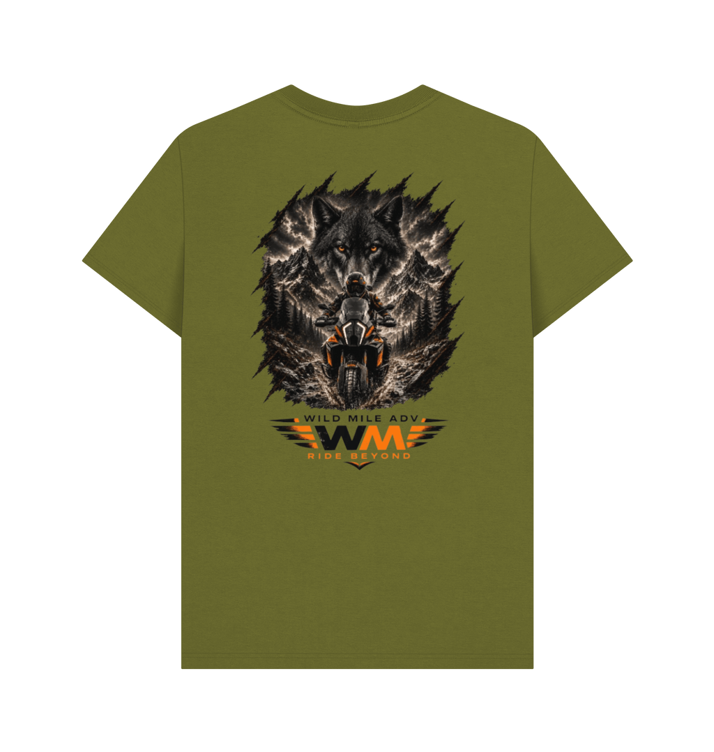Moss Green Printed T-shirt Back