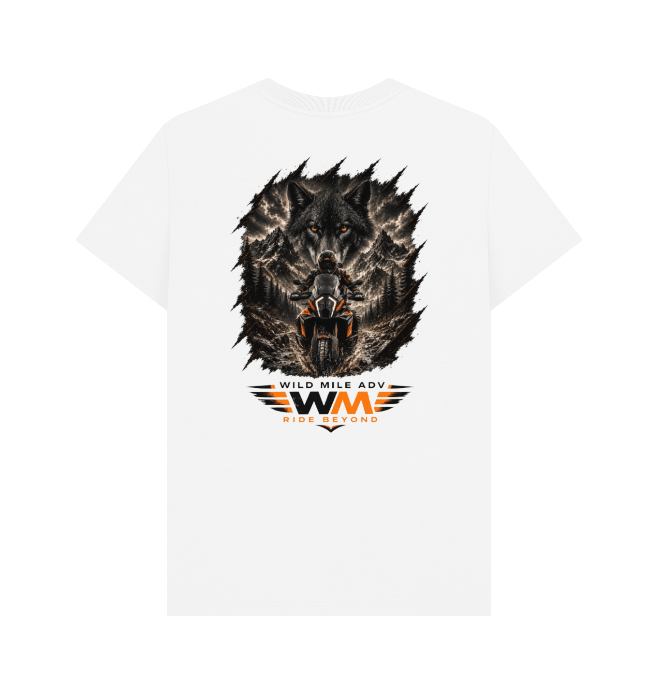 White Printed T-shirt Back