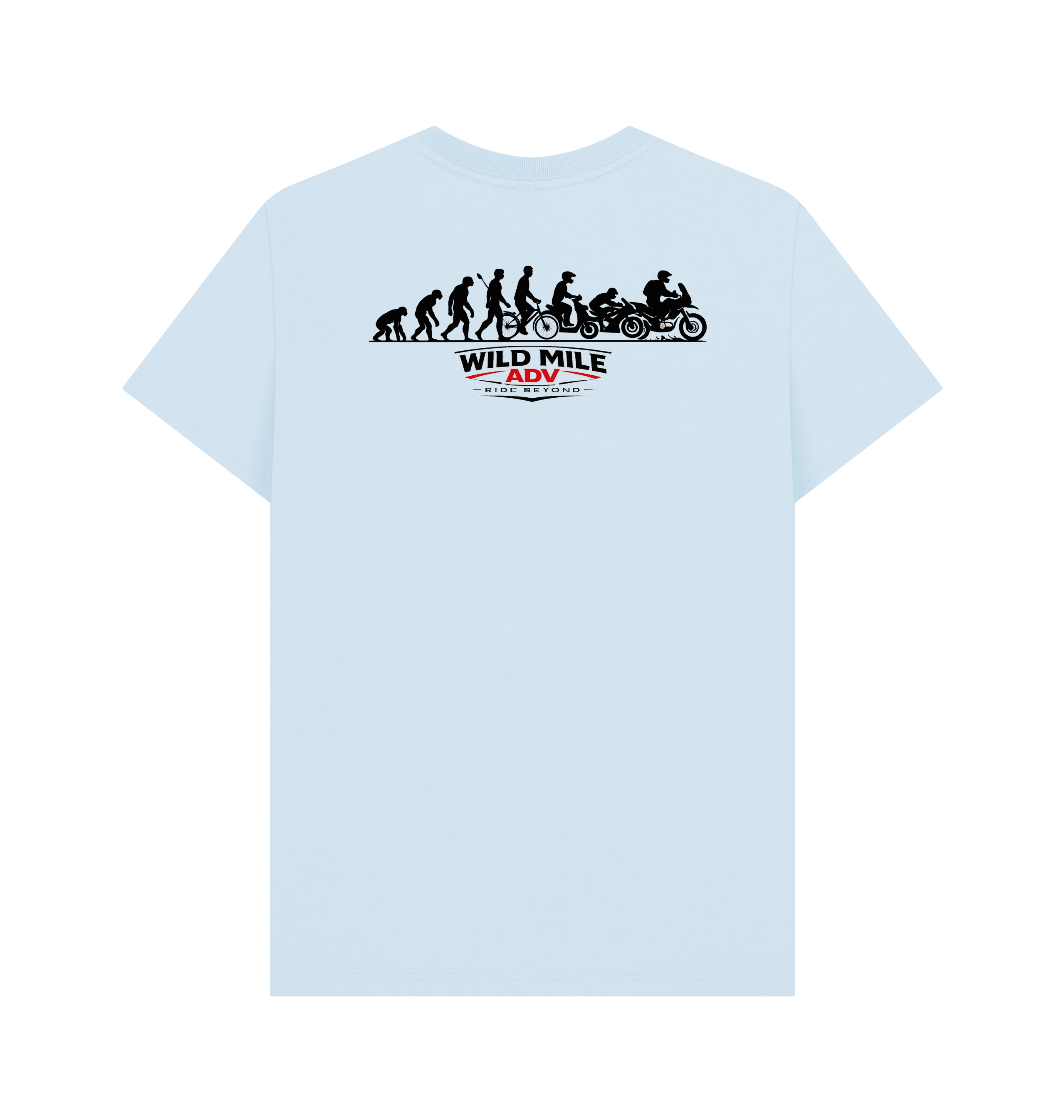 Sky Blue Printed T-shirt Back