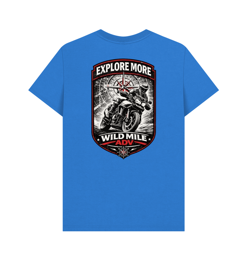 Bright Blue Printed T-shirt Back