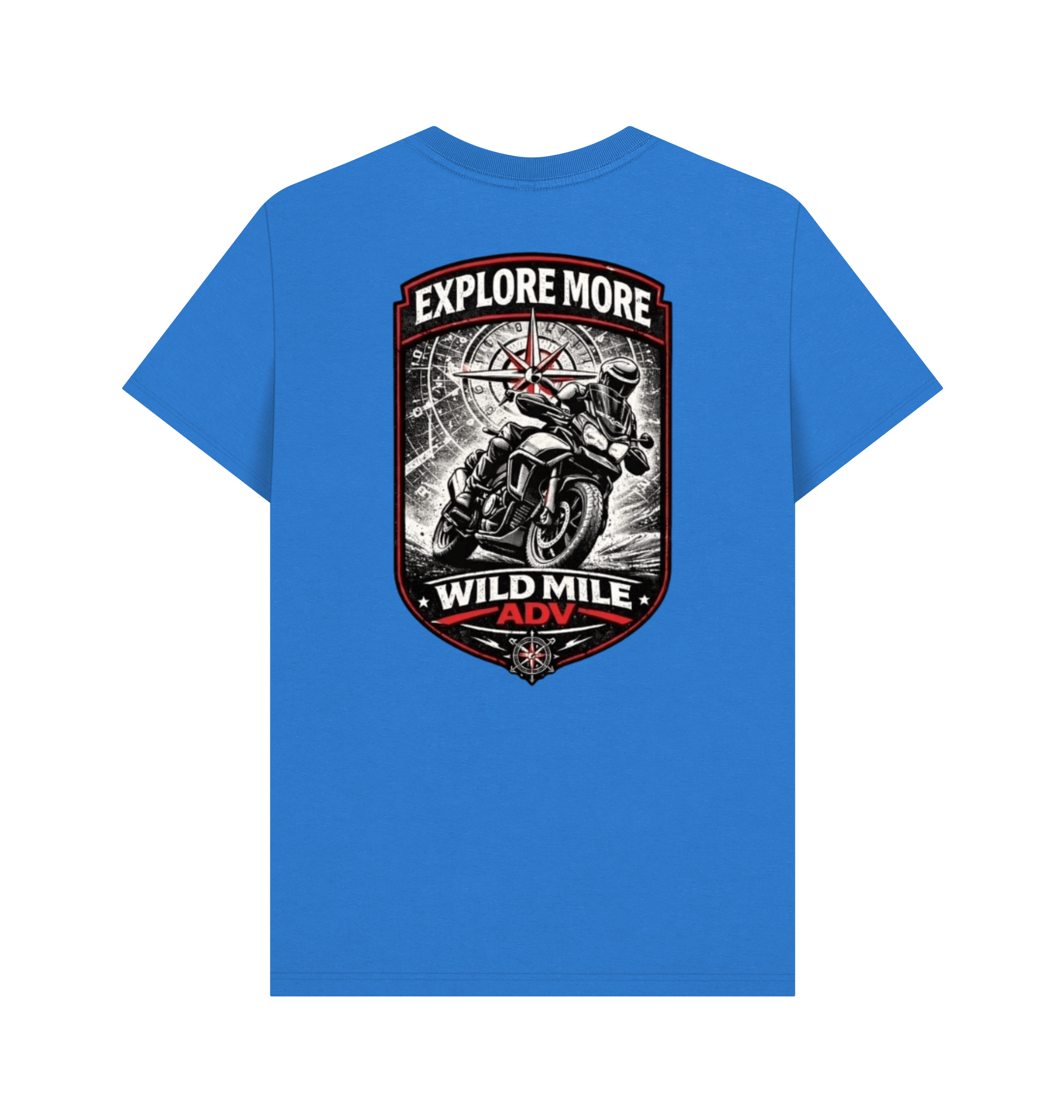 Bright Blue Printed T-shirt Back