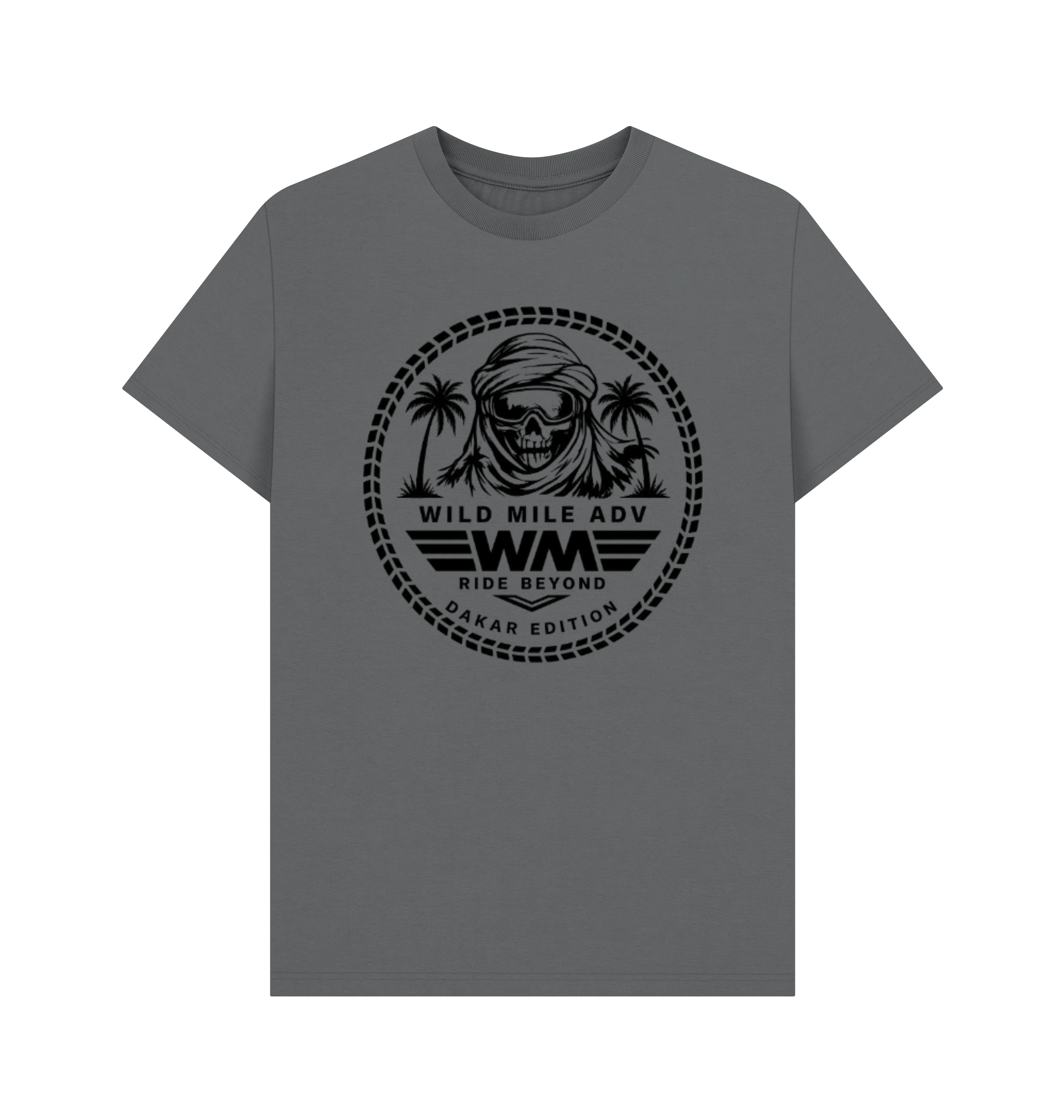 Slate Grey Printed T-shirt Front