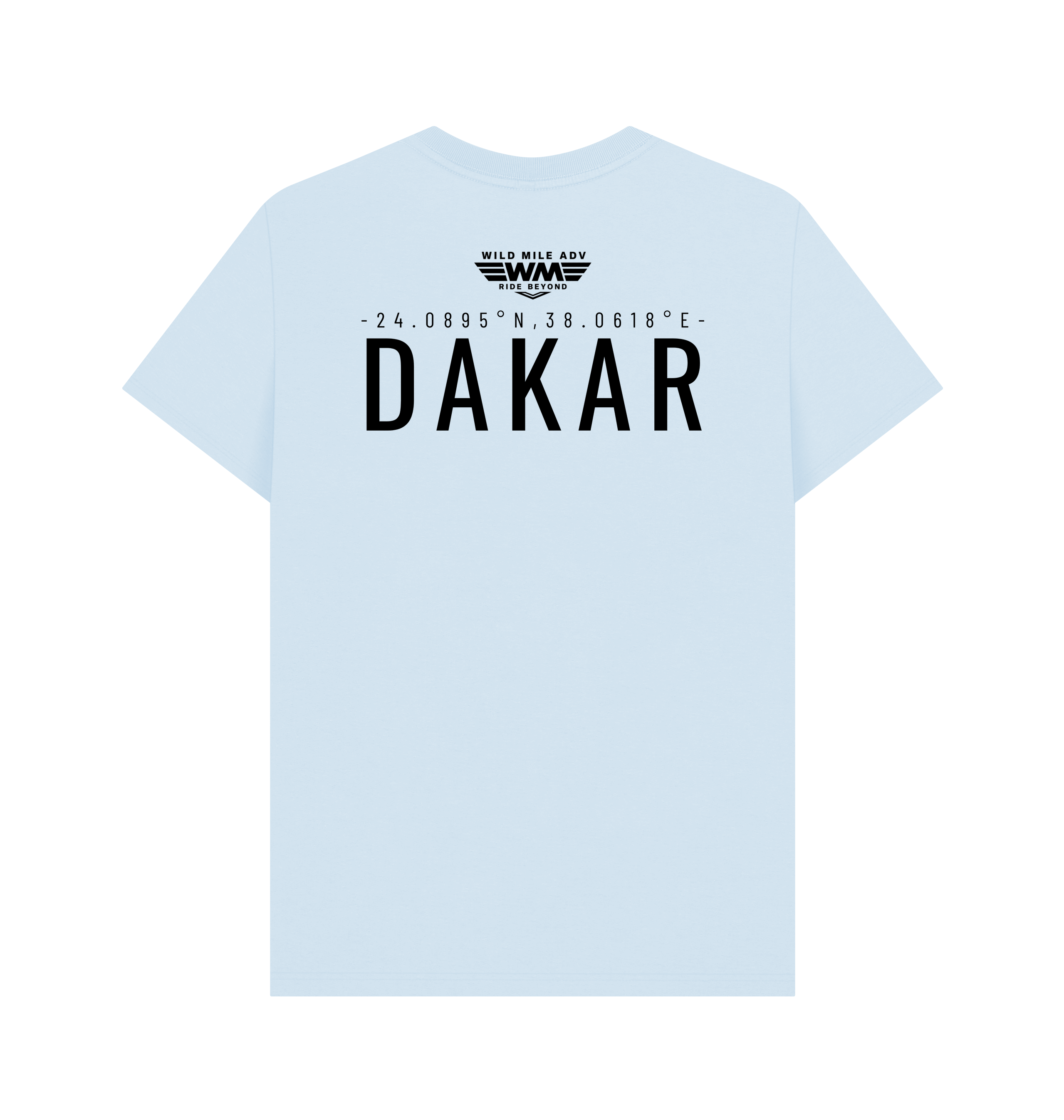 Sky Blue Printed T-shirt Back