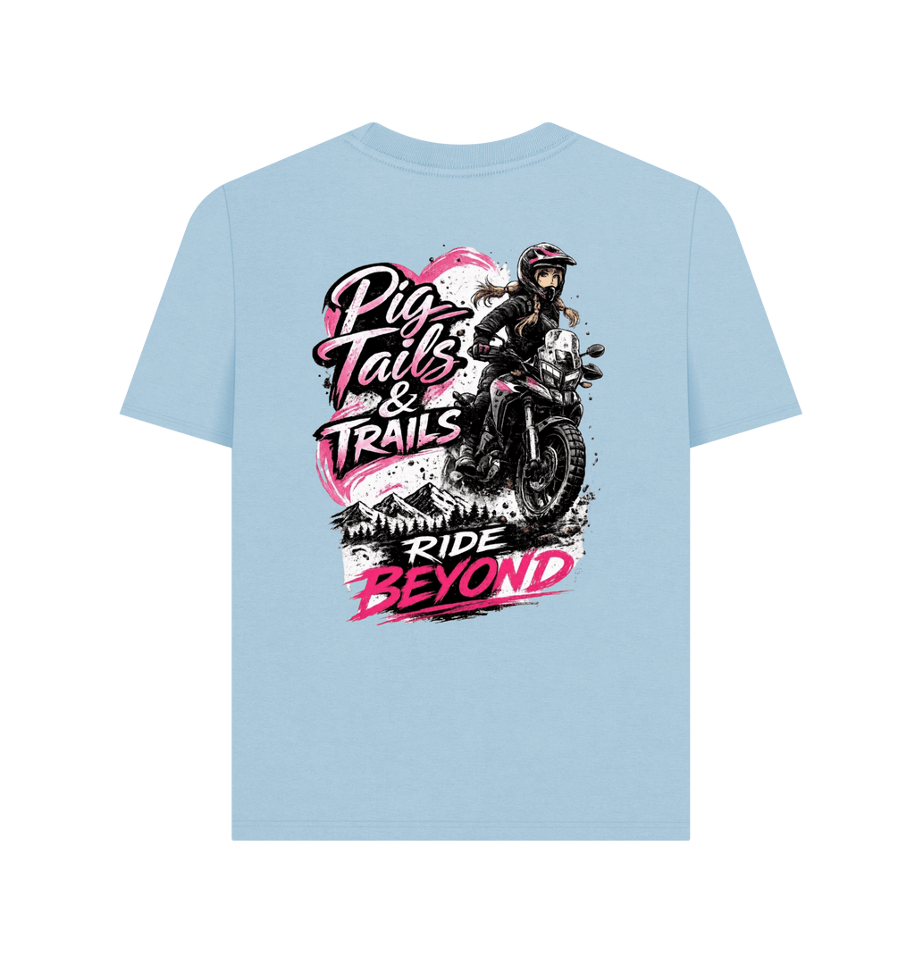 Milky Blue Printed T-shirt Back