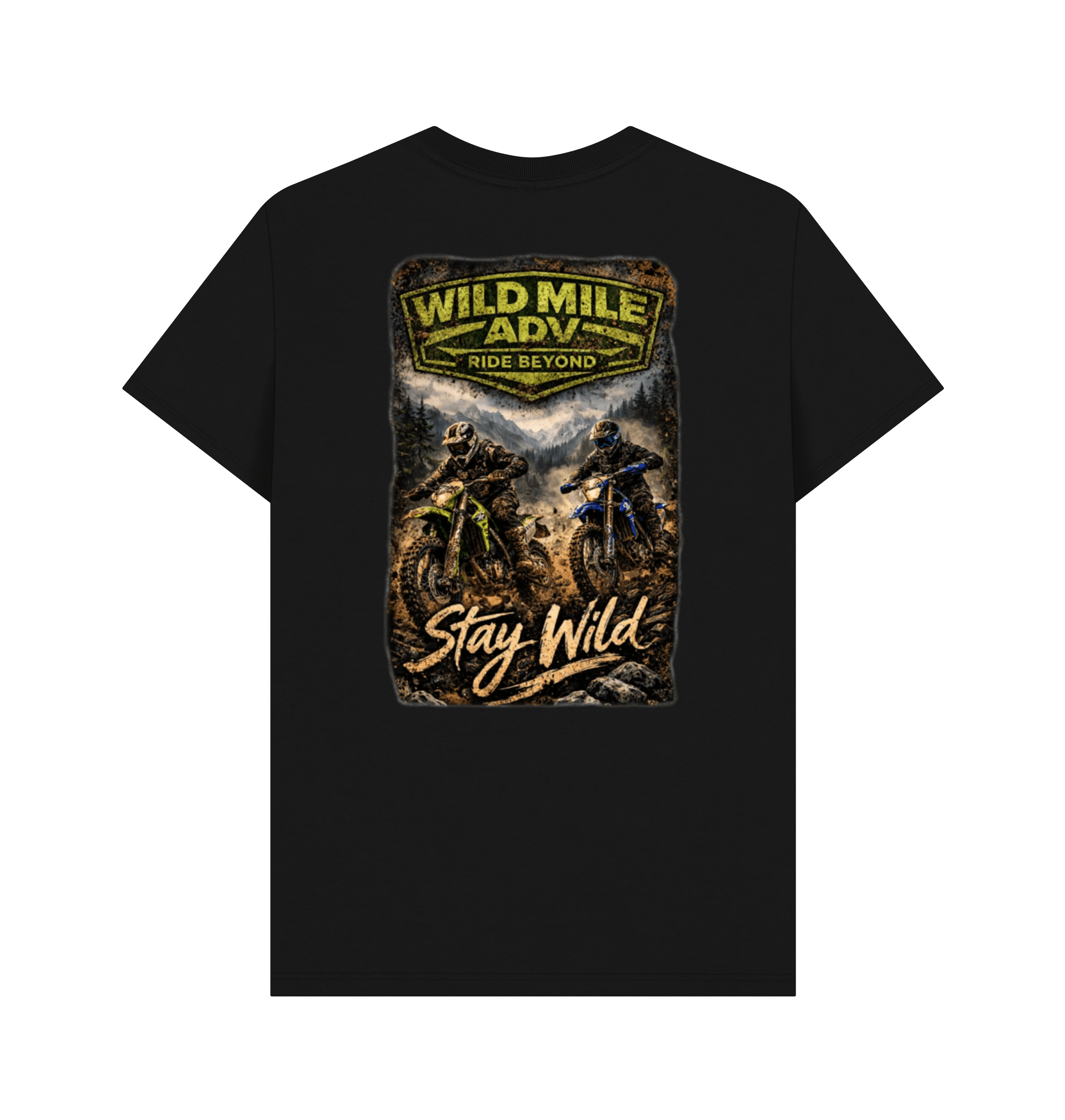 Black Printed T-shirt Back