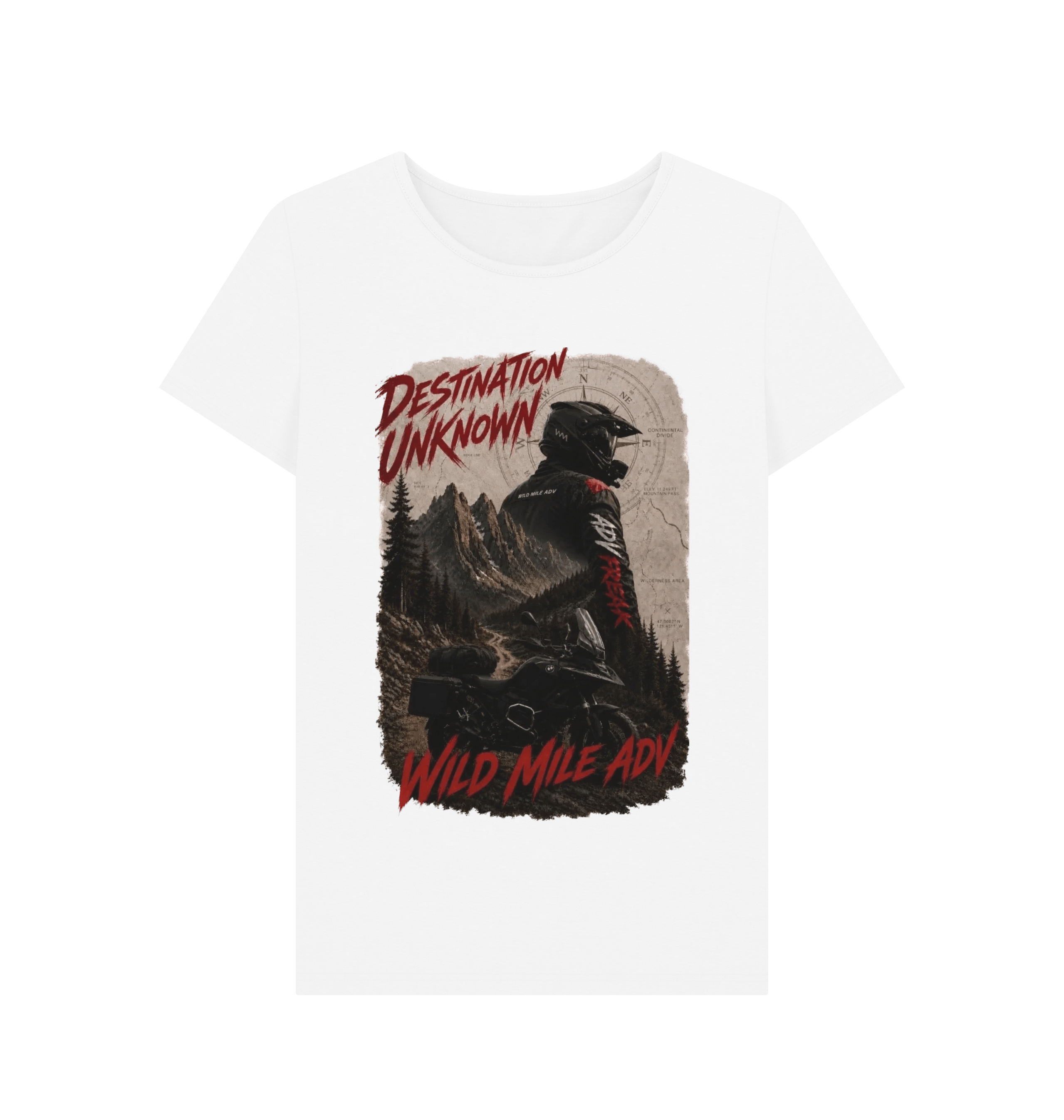 White Printed T-shirt Front